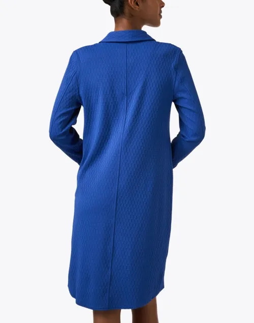 Blue Knit Shift Dress