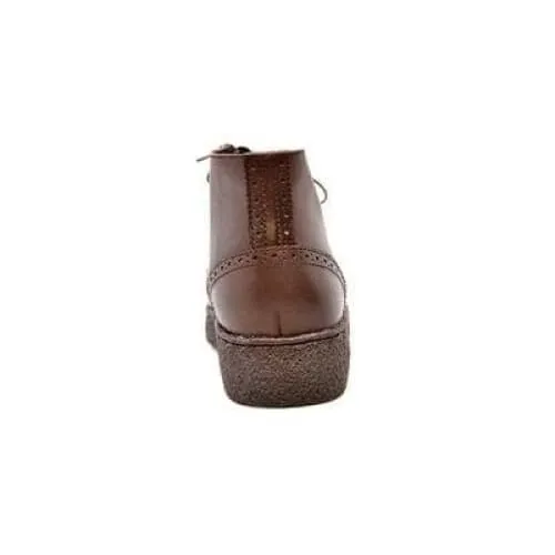 British Walkers Playboy Wingtips Limited Edition Men's Brown Leather and Suede High Top Boots Ankle Boots
