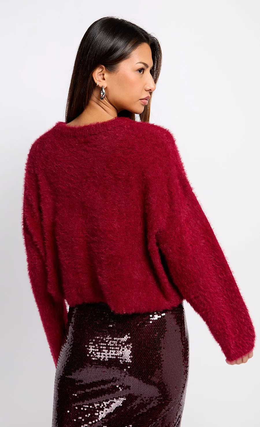 Burgundy Knit Jumper
