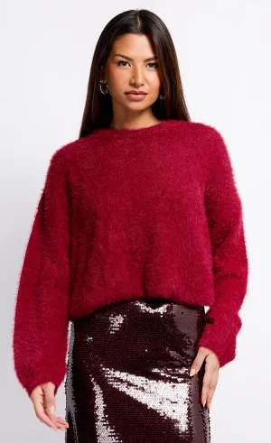 Burgundy Knit Jumper