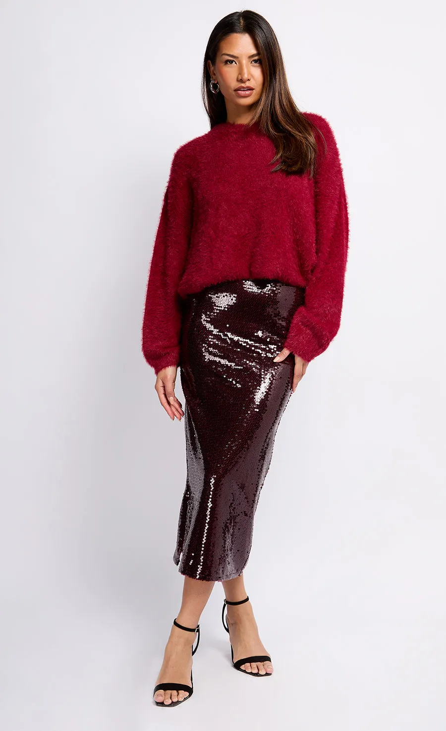 Burgundy Knit Jumper