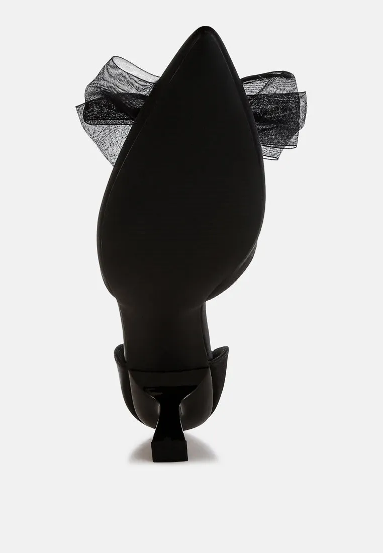 Cadell Bow Detail Satin Sandals By RUW