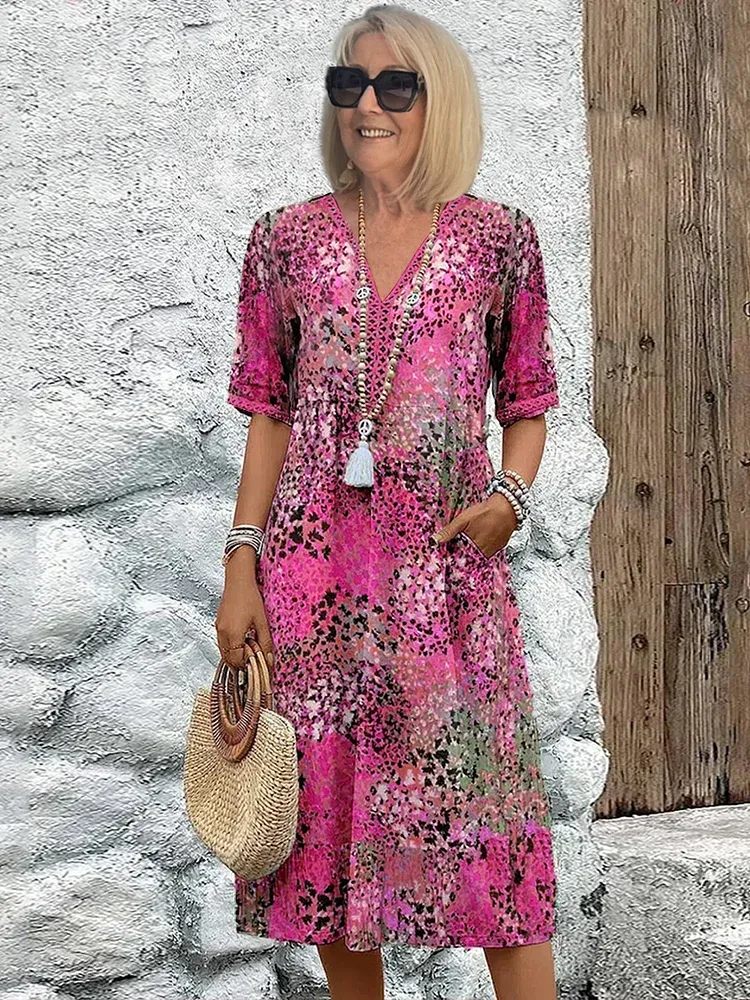 CAOIMHE | VIBRANT MID-LENGTH DRESS