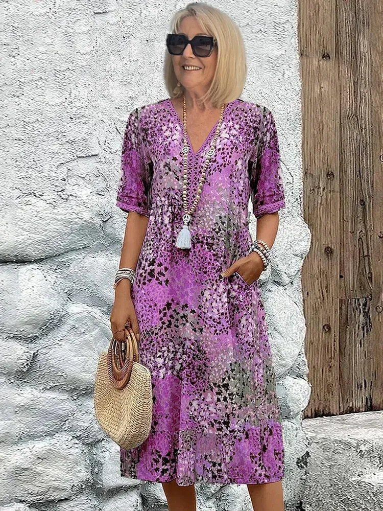 CAOIMHE | VIBRANT MID-LENGTH DRESS