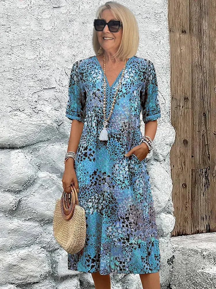 CAOIMHE | VIBRANT MID-LENGTH DRESS