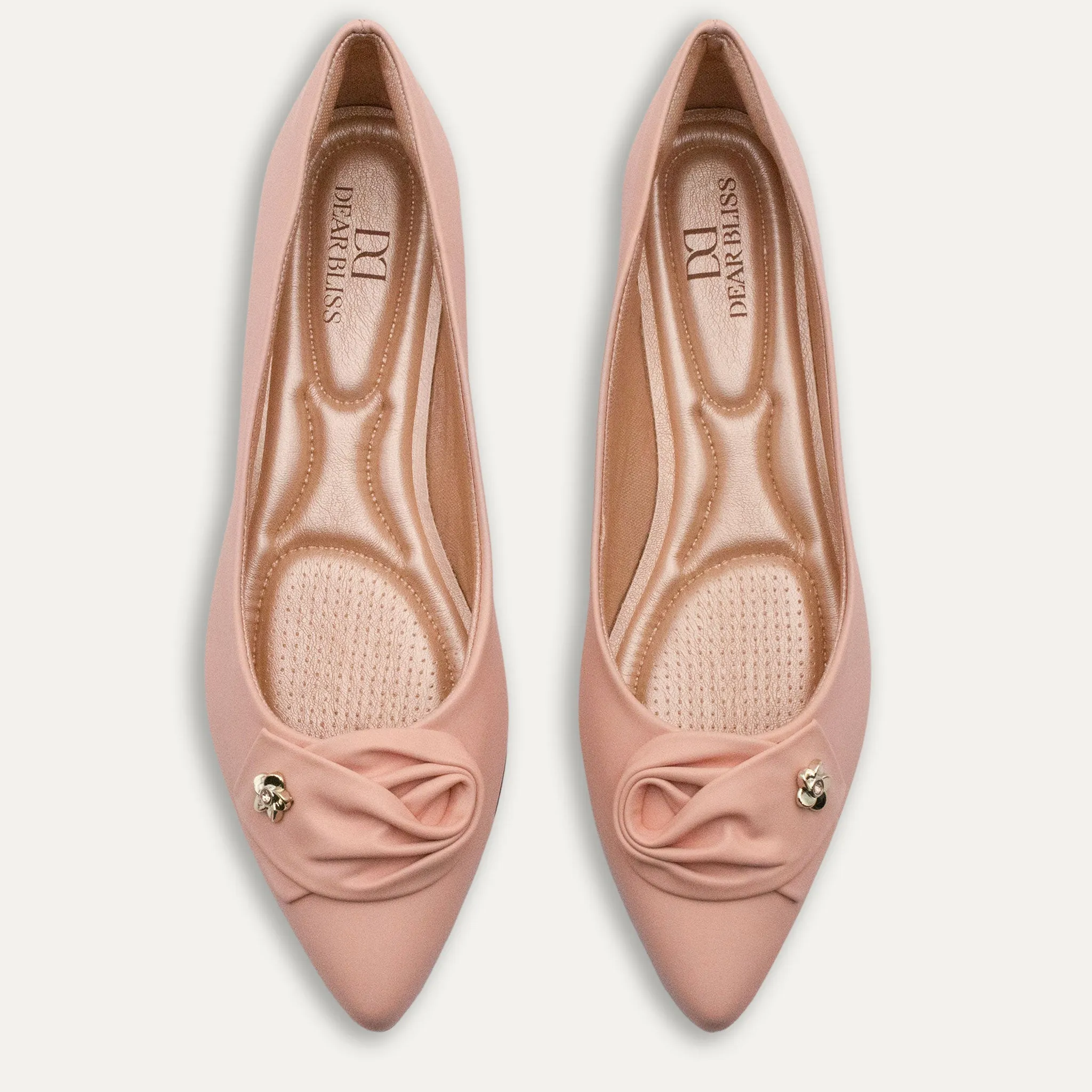 Carmen Apricot Pointed Toe Flats