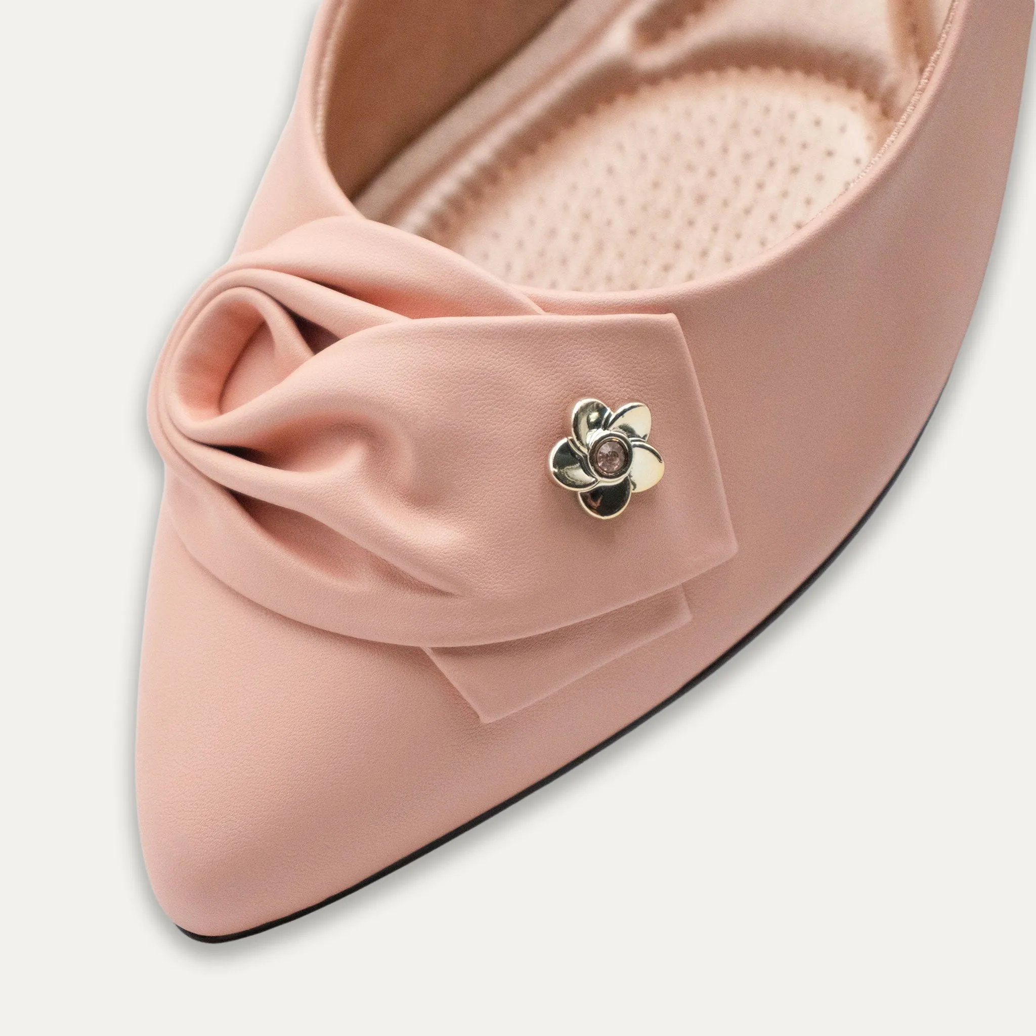 Carmen Apricot Pointed Toe Flats