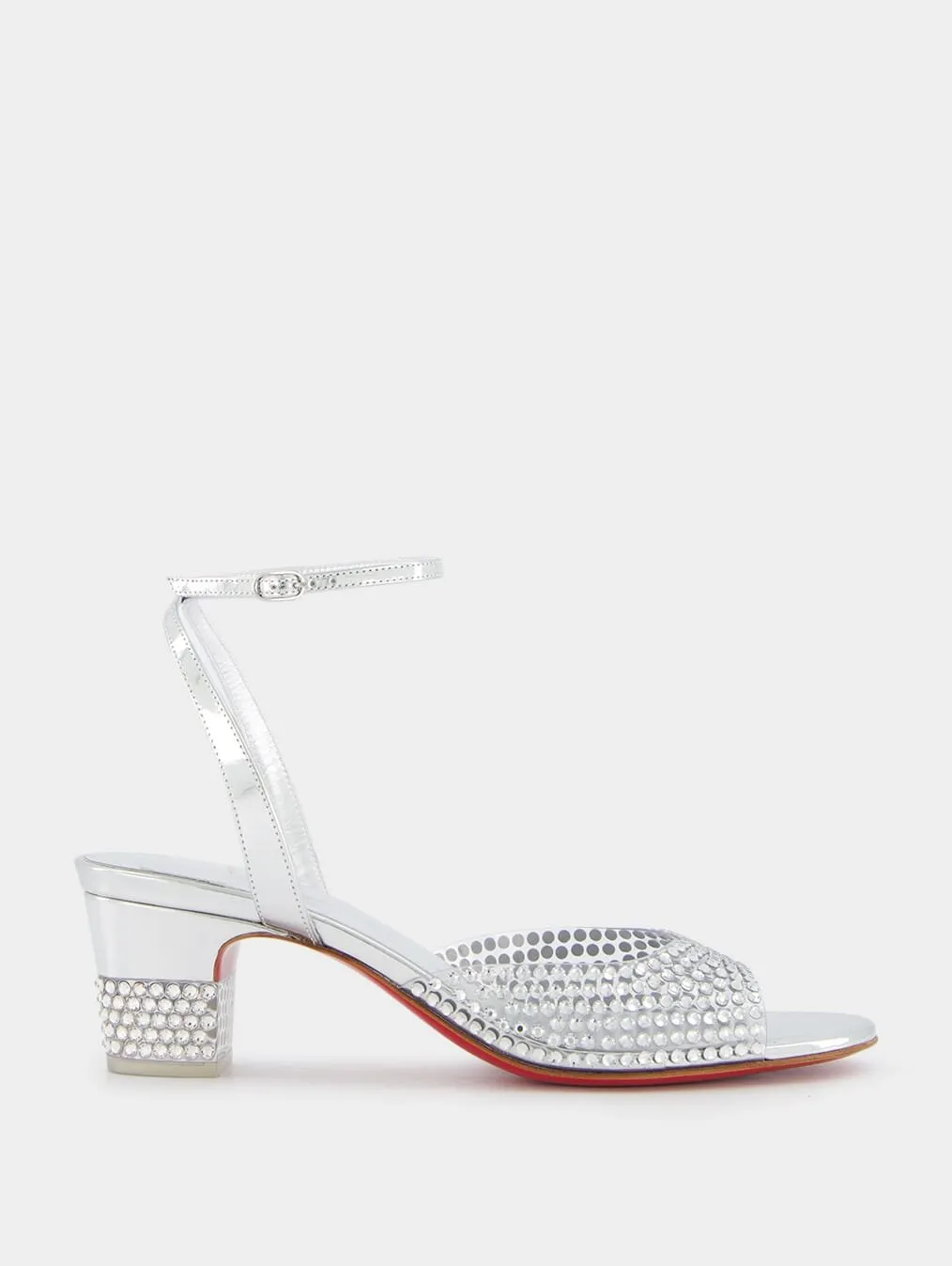 Cassandrissima Crystal-Embellished Mid-Heel Sandals