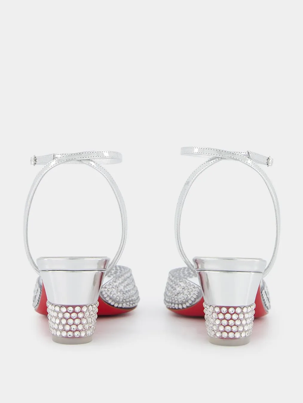 Cassandrissima Crystal-Embellished Mid-Heel Sandals