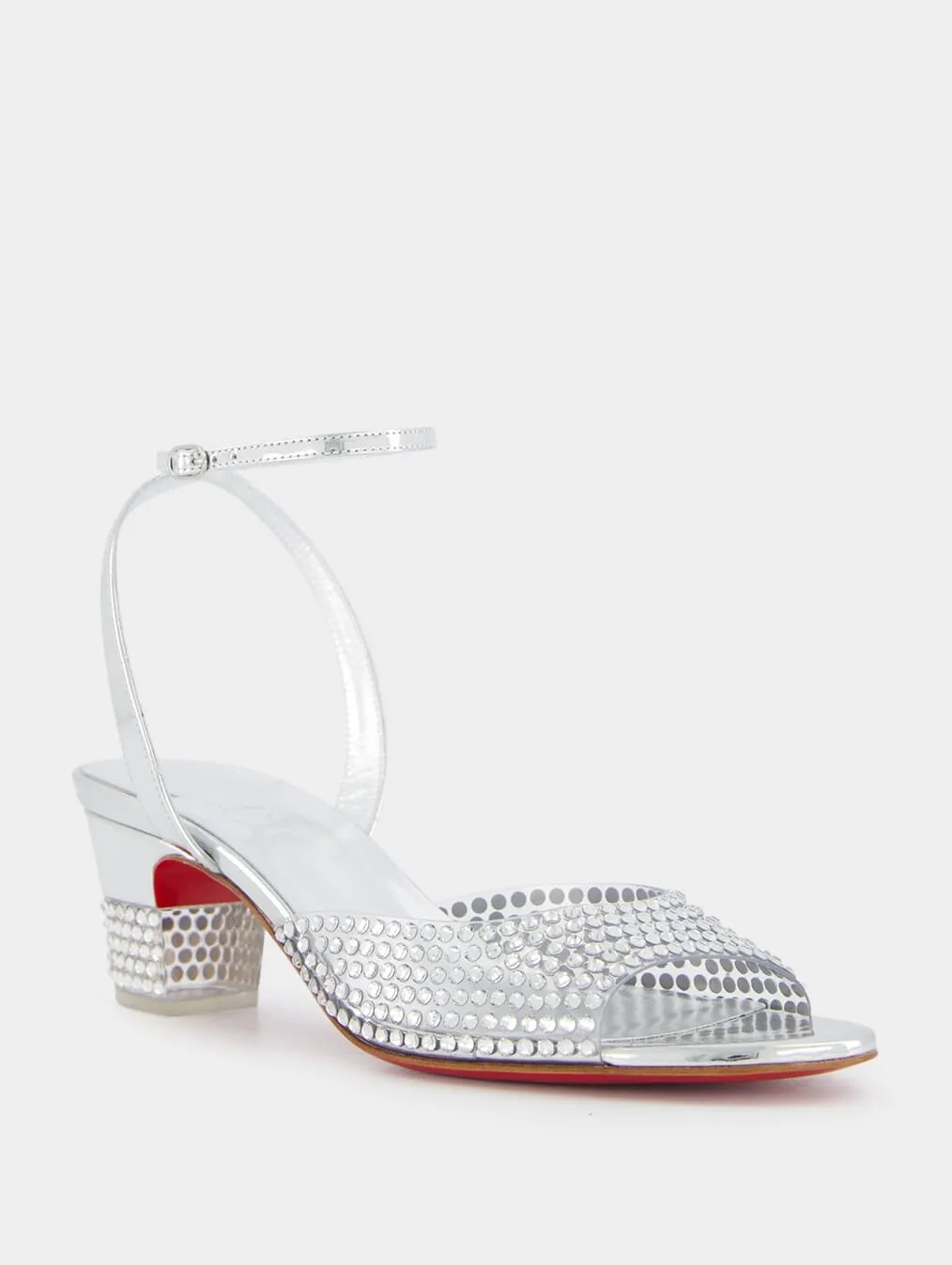 Cassandrissima Crystal-Embellished Mid-Heel Sandals