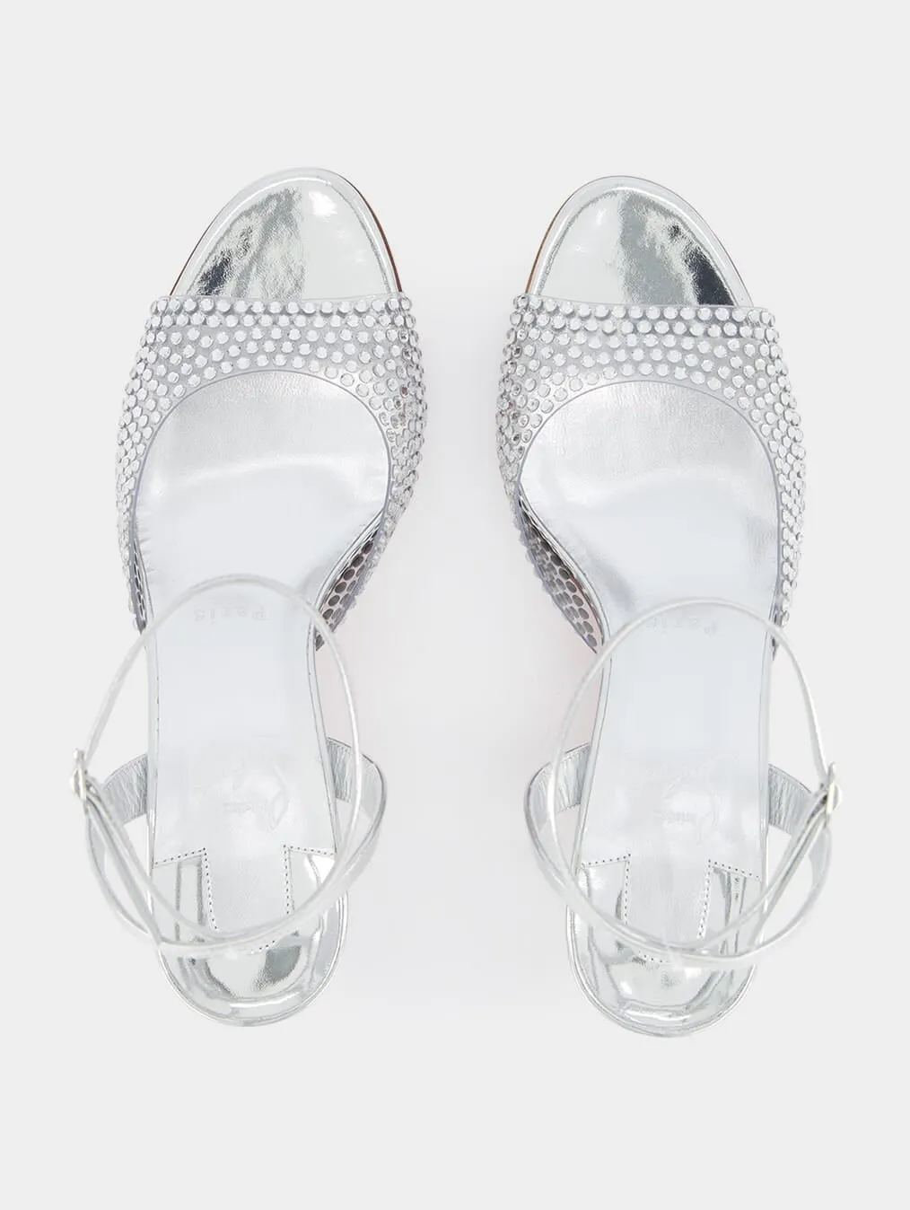 Cassandrissima Crystal-Embellished Mid-Heel Sandals