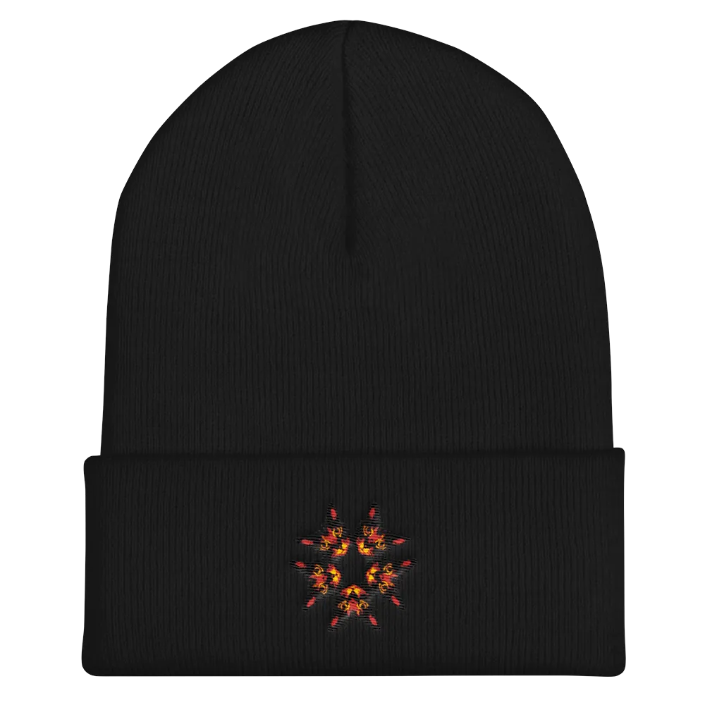 CAT STAR PENTAGRAM Cuffed Beanie