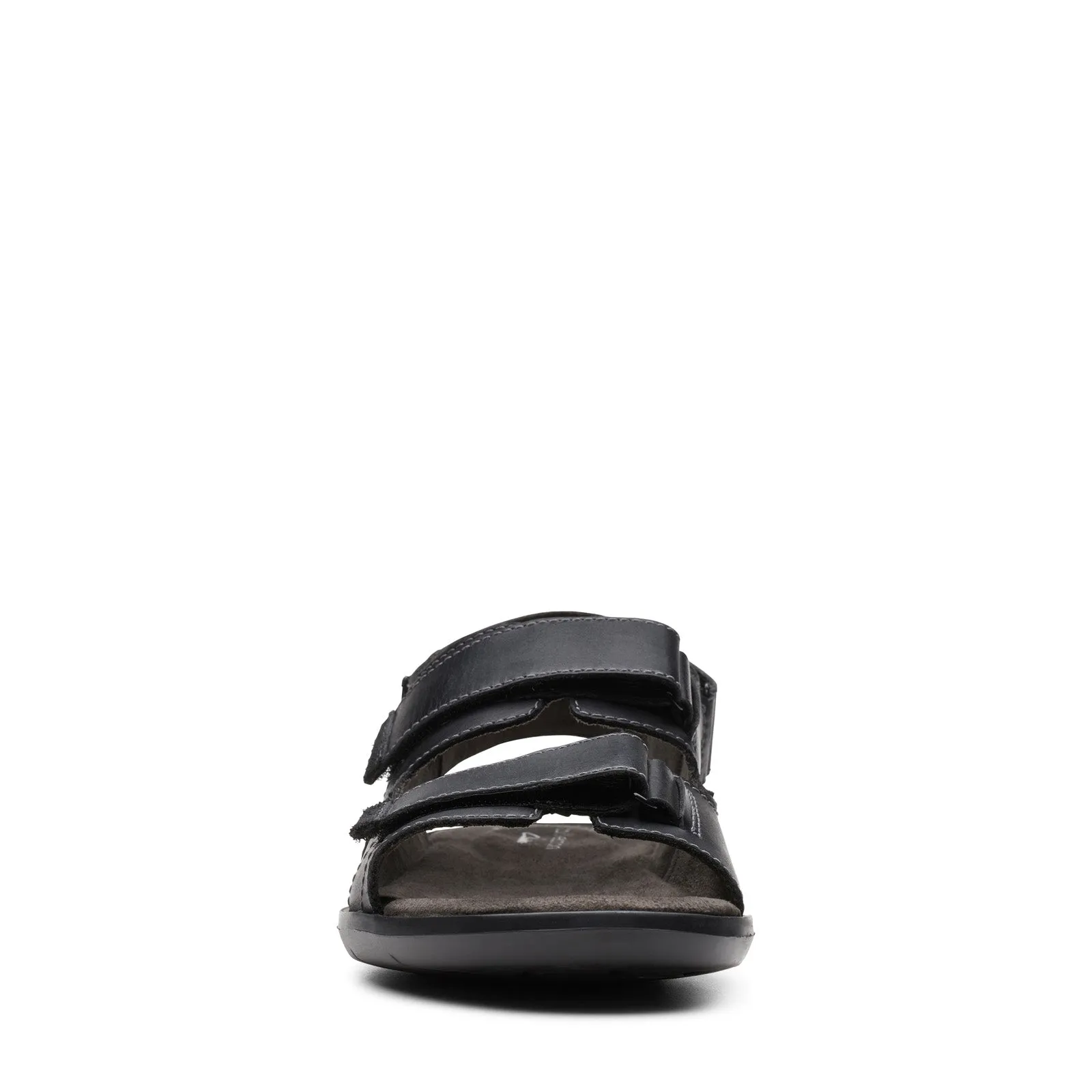 Clarks Ellison Bay 26148456 Mens Black Leather Strap Sport Sandals Shoes