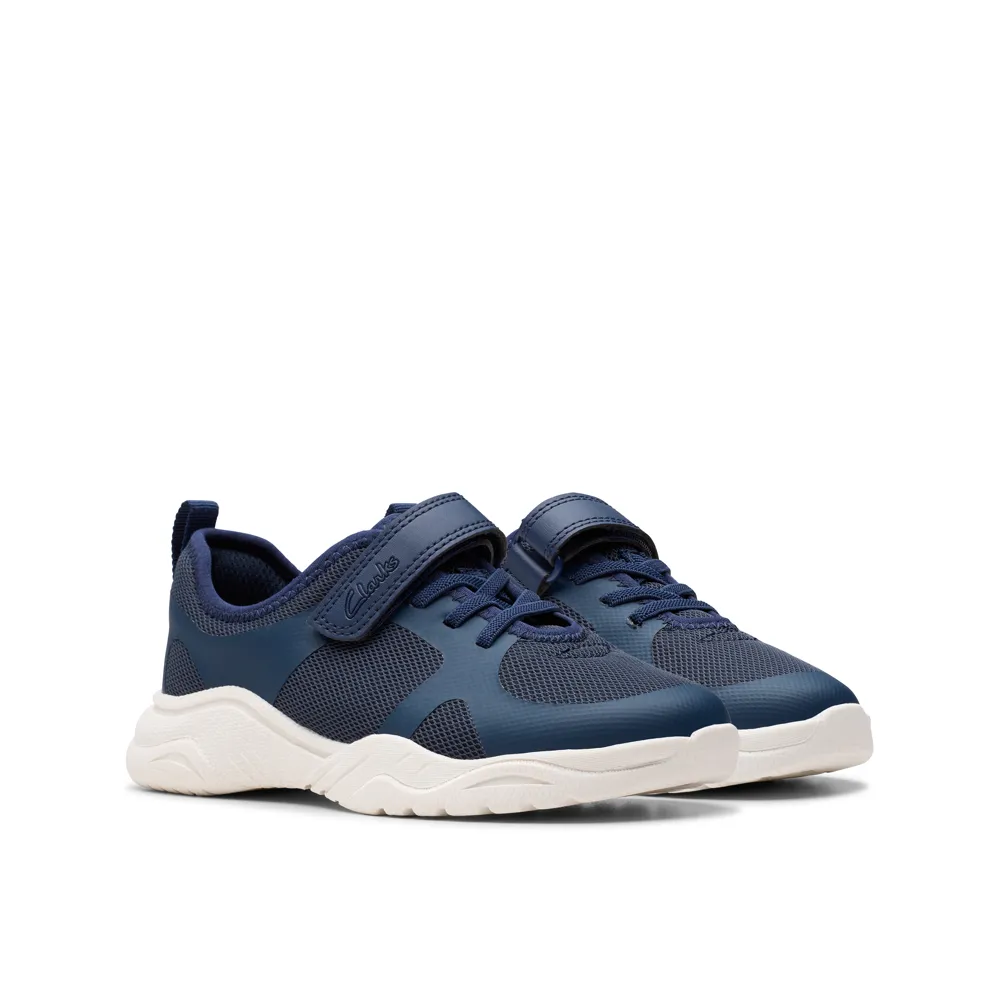 Clarks - Feather Ath K - Navy - Shoes