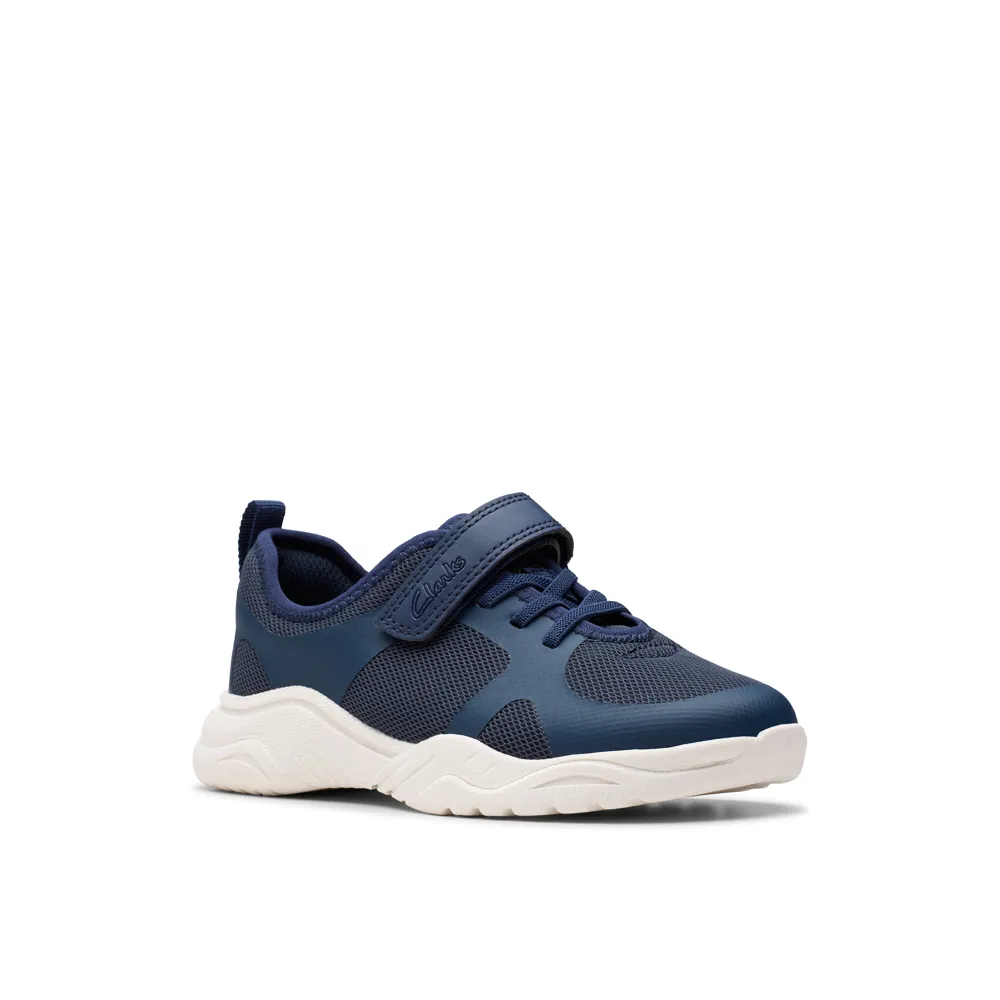 Clarks - Feather Ath K - Navy - Shoes