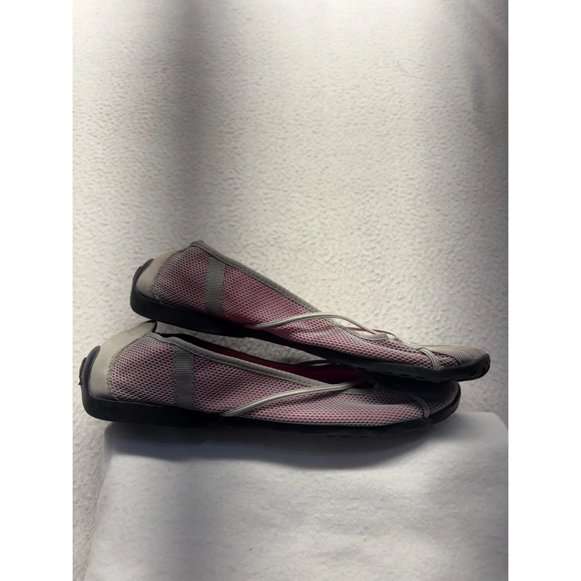 Clarks Privo Pink & Gray Mesh Ballet Flats #7667
