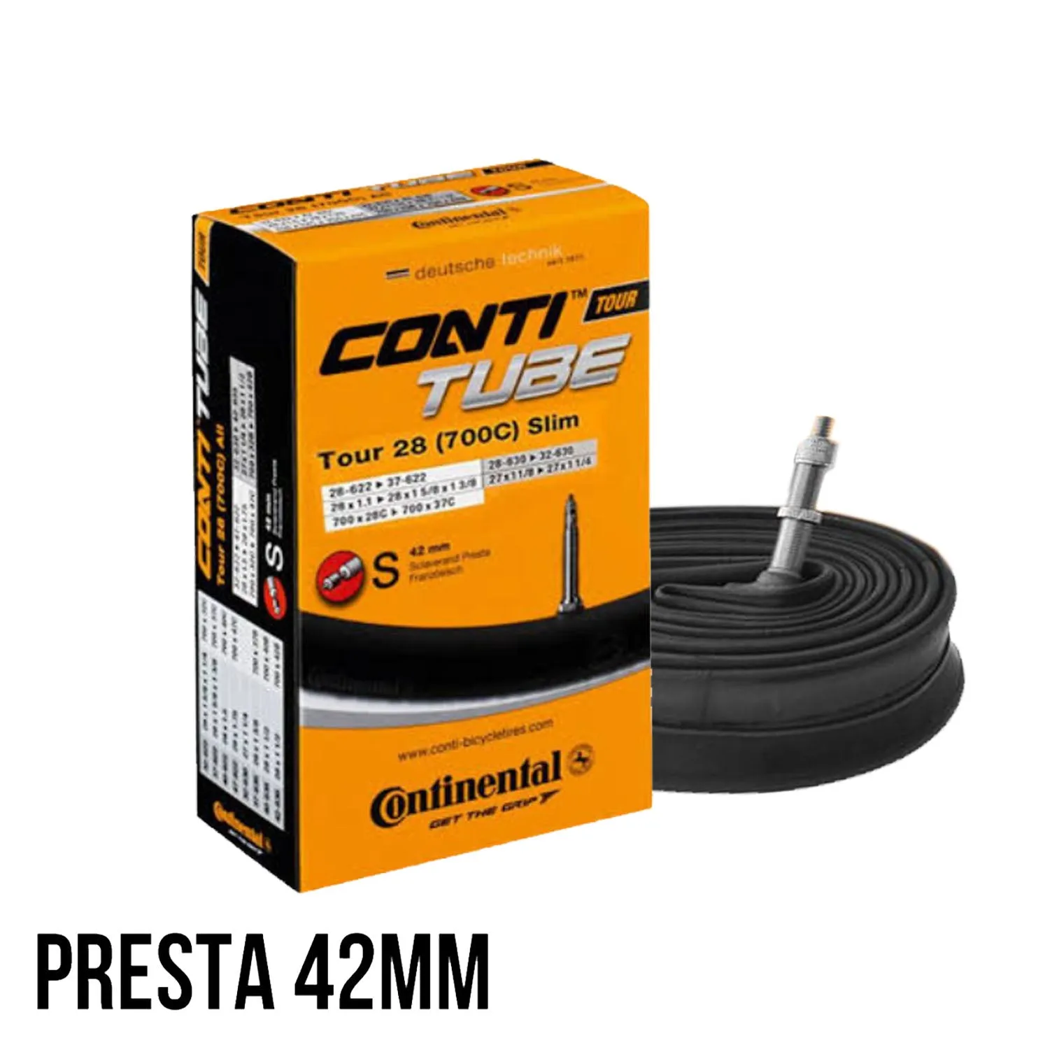 Continental Conti-Tube Tour 28 Inner Tube for Gravel Bike 700c (28-37)