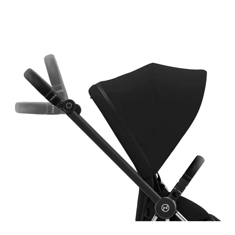 Cybex - Mios 3, Chrome/Black Frame   Sepia Black Seat Pack