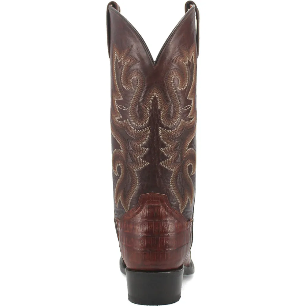 Dan Post Men’s Bayou Genuine Caiman 13” Square Toe Brass Cowboy Boot