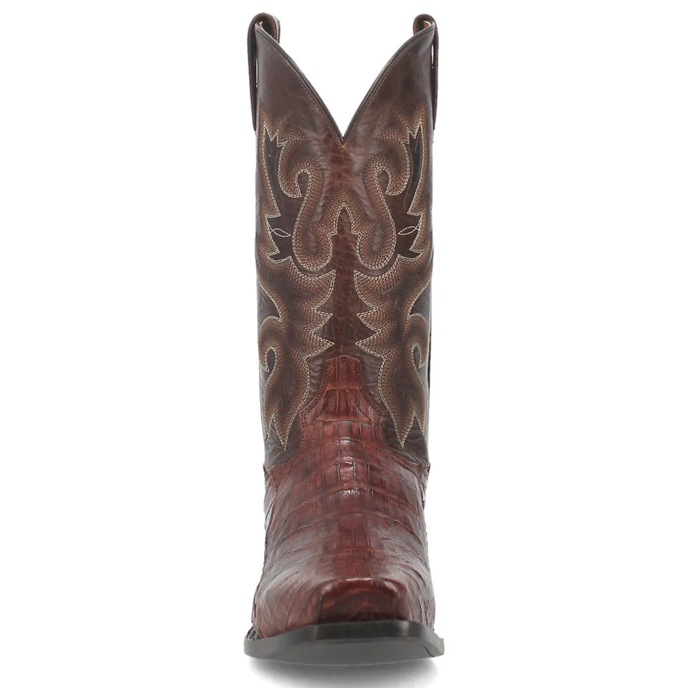 Dan Post Men’s Bayou Genuine Caiman 13” Square Toe Brass Cowboy Boot