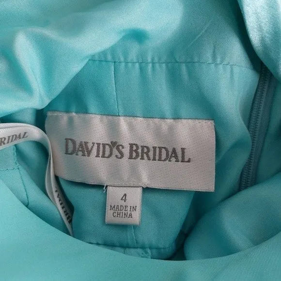 David's Bridal - Chiffon &amp; Charmeuse Sheath Bridesmaid/Prom Dress Size 4 Formal
