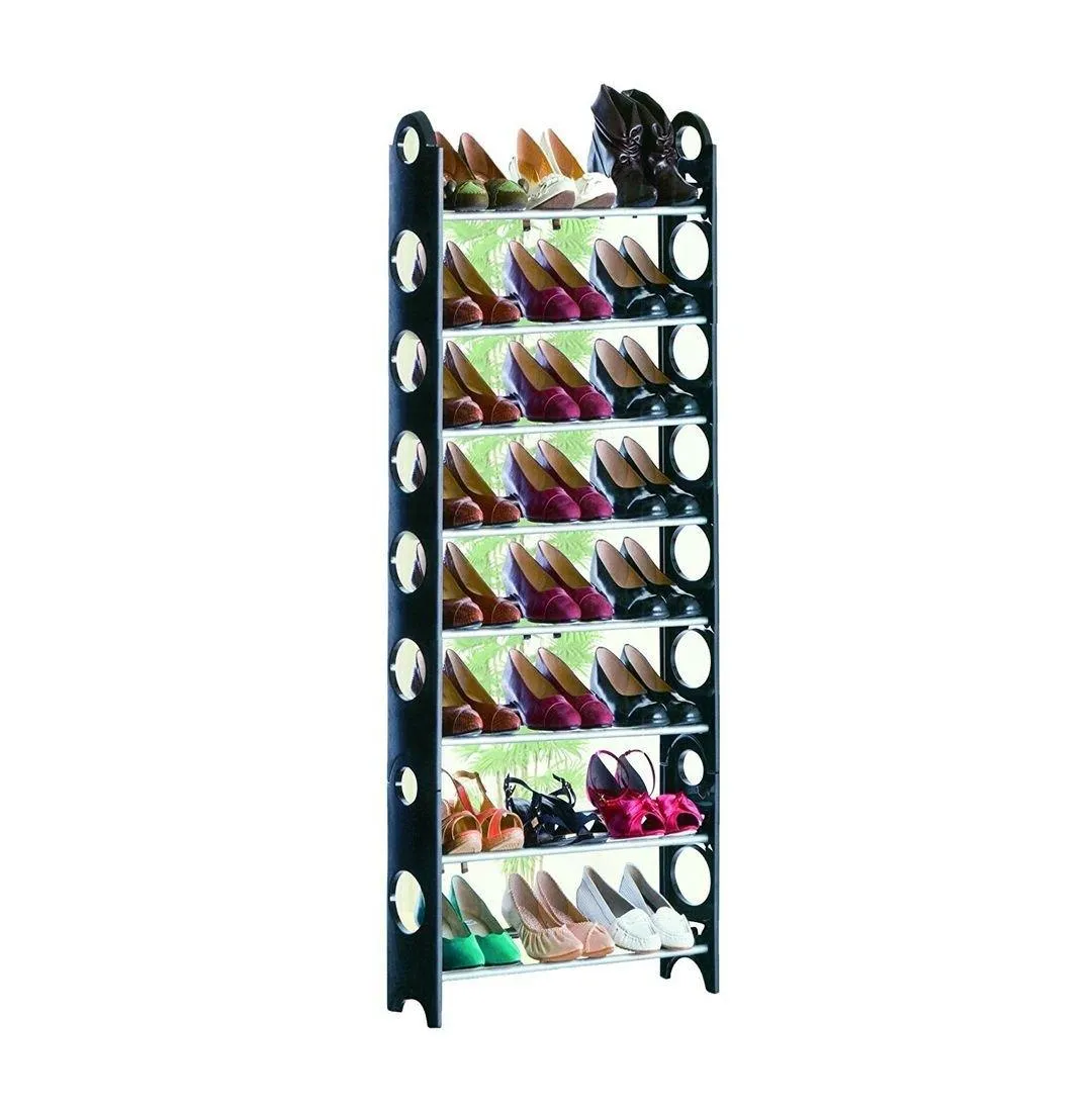 Detachable Free-Standing 10-Tier Shoe Rack | Space-Saving Storage for 30 Pairs