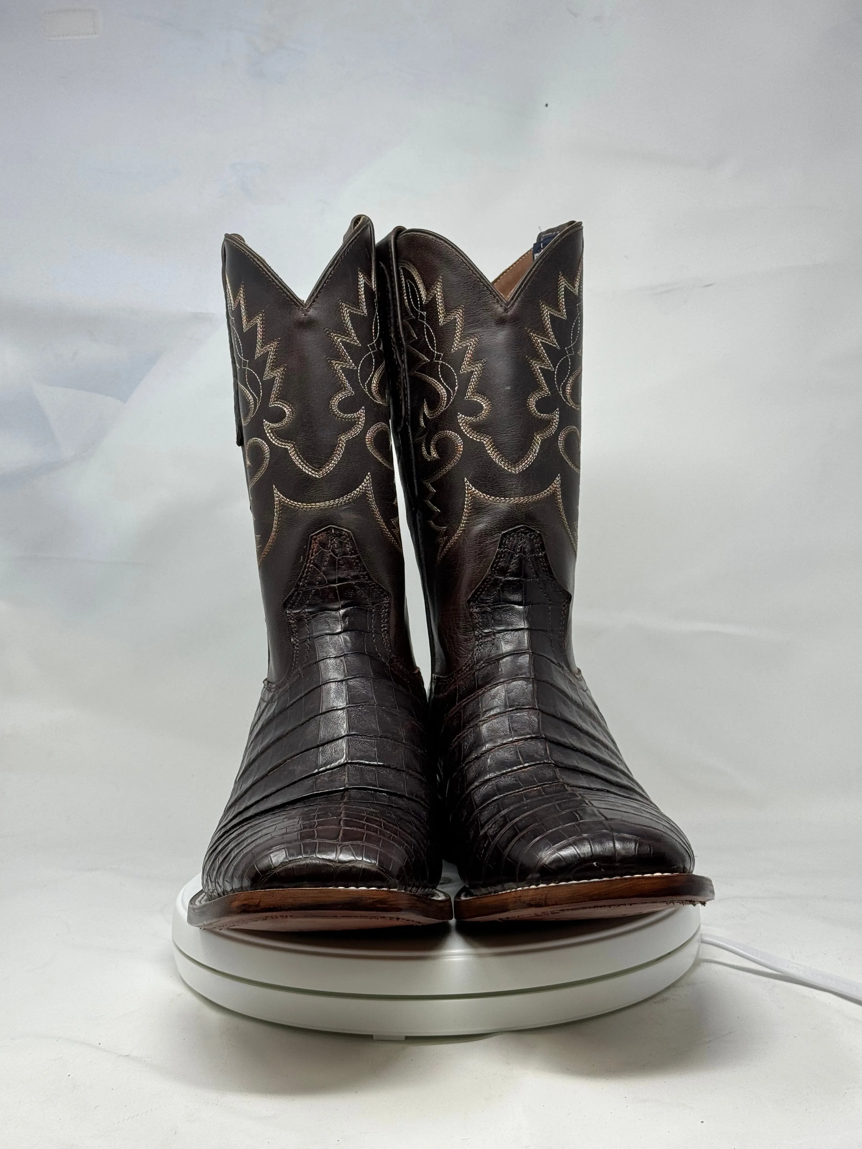 DJ2006 | Don Juan Boots Men's Caiman Belly Chocolate H Toe P
