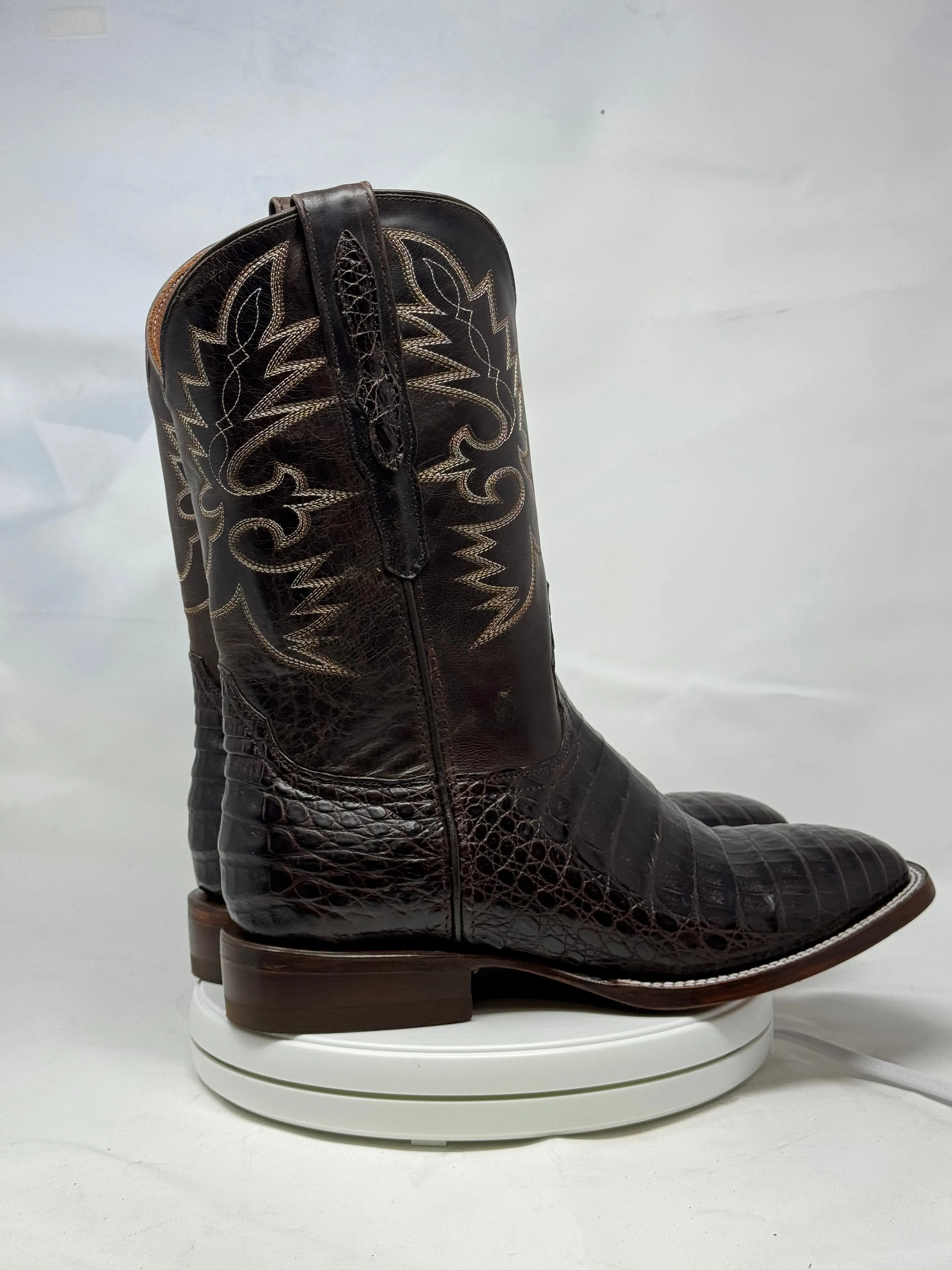 DJ2006 | Don Juan Boots Men's Caiman Belly Chocolate H Toe P