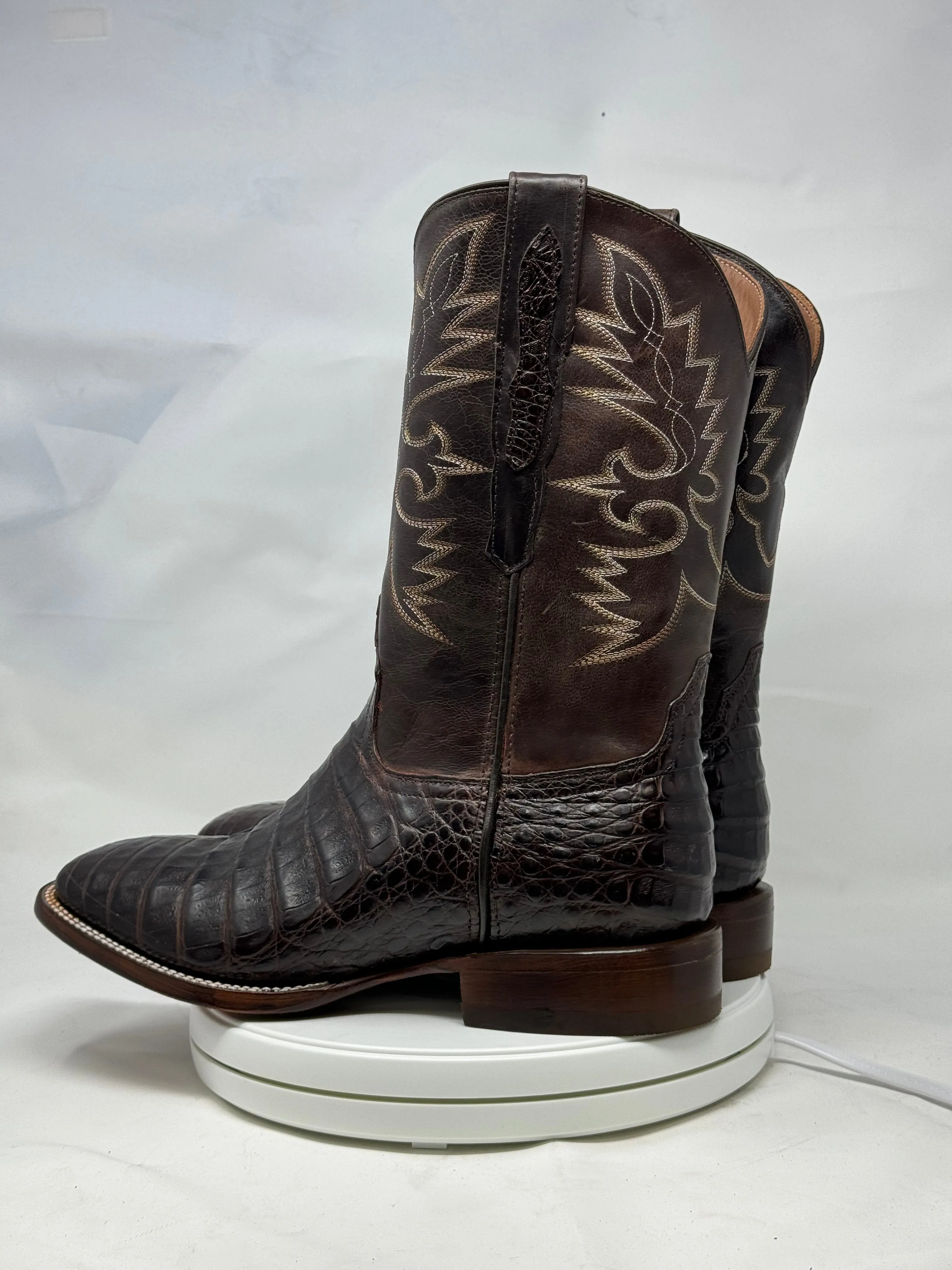 DJ2006 | Don Juan Boots Men's Caiman Belly Chocolate H Toe P