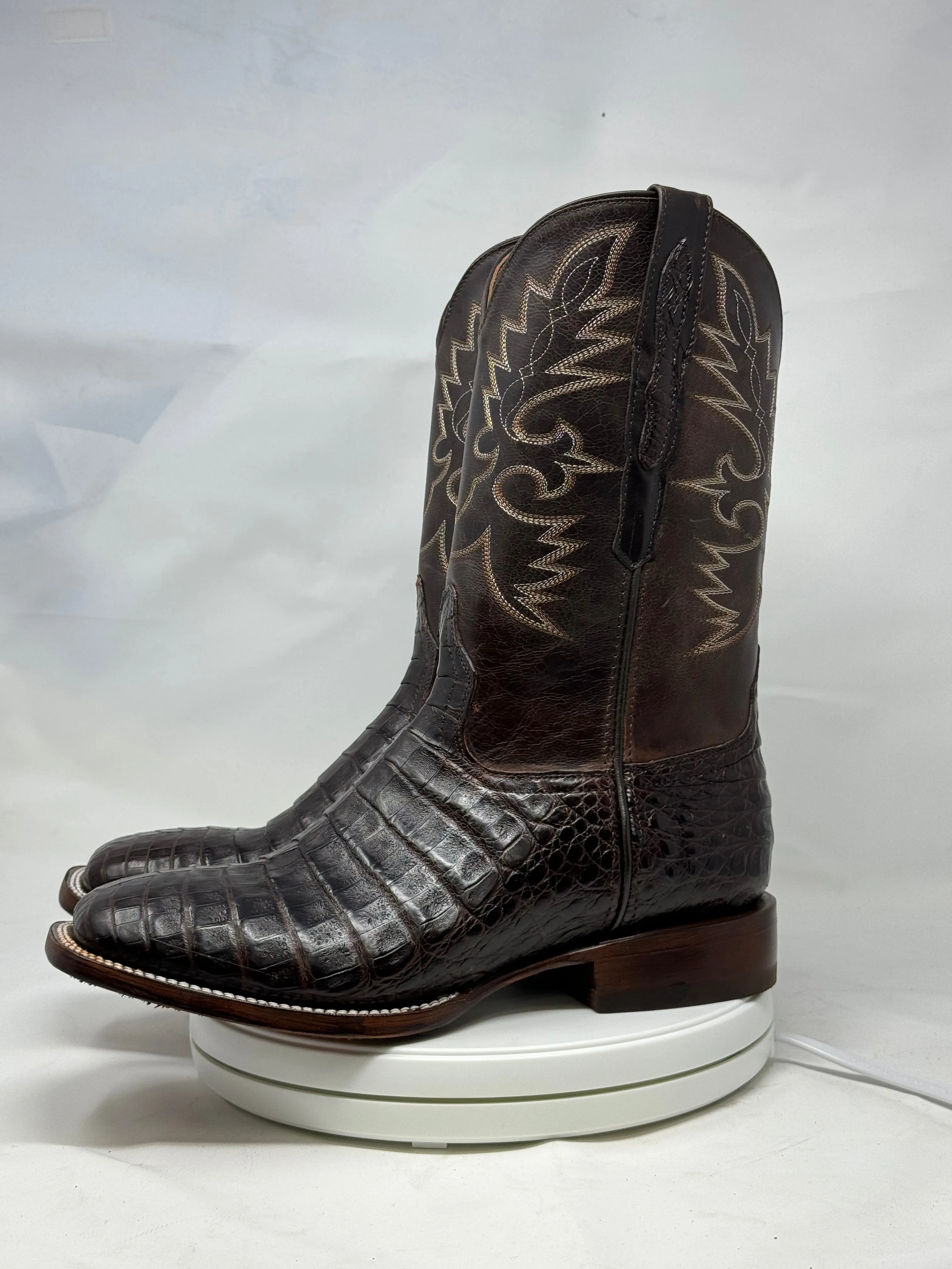 DJ2006 | Don Juan Boots Men's Caiman Belly Chocolate H Toe P