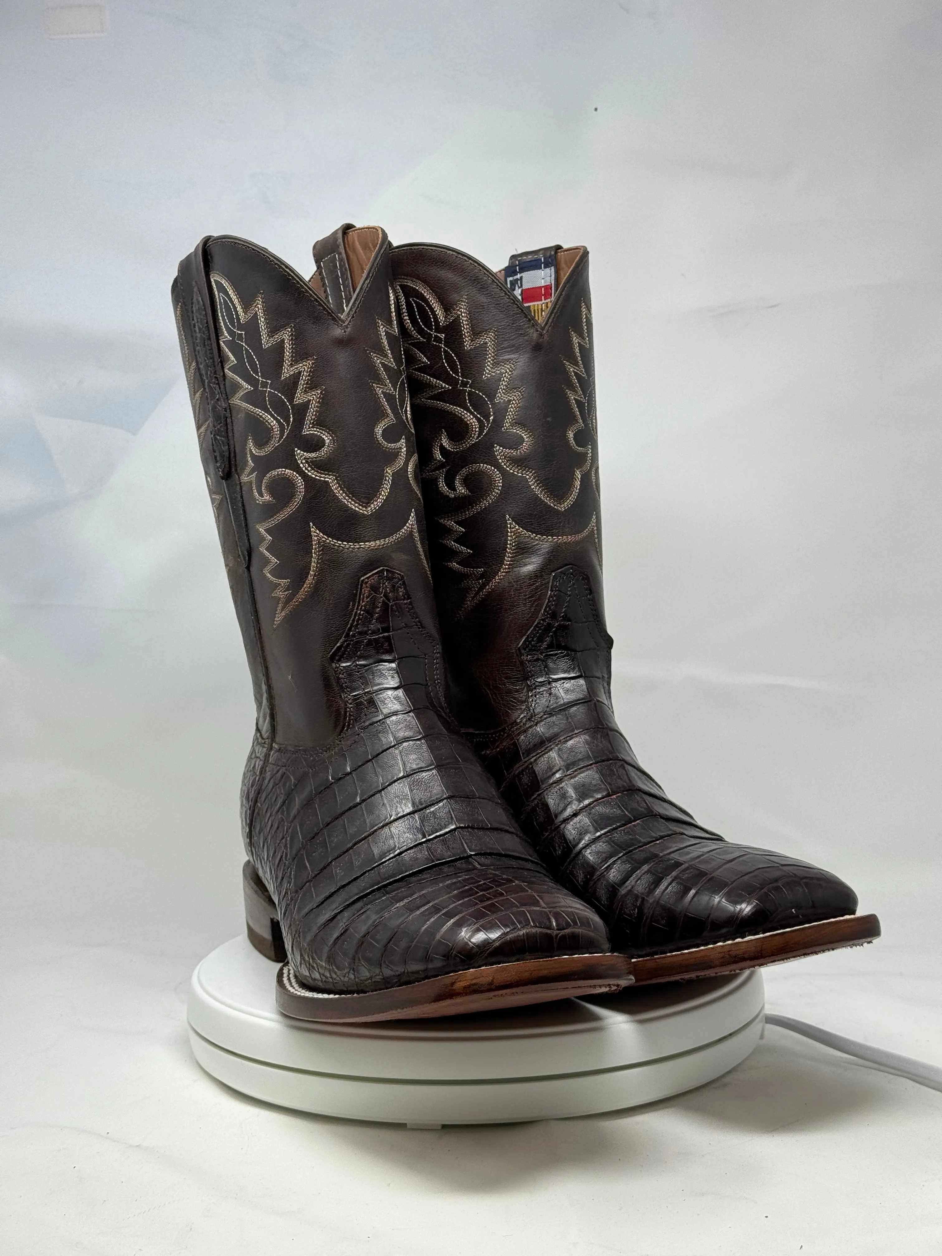 DJ2006 | Don Juan Boots Men's Caiman Belly Chocolate H Toe P