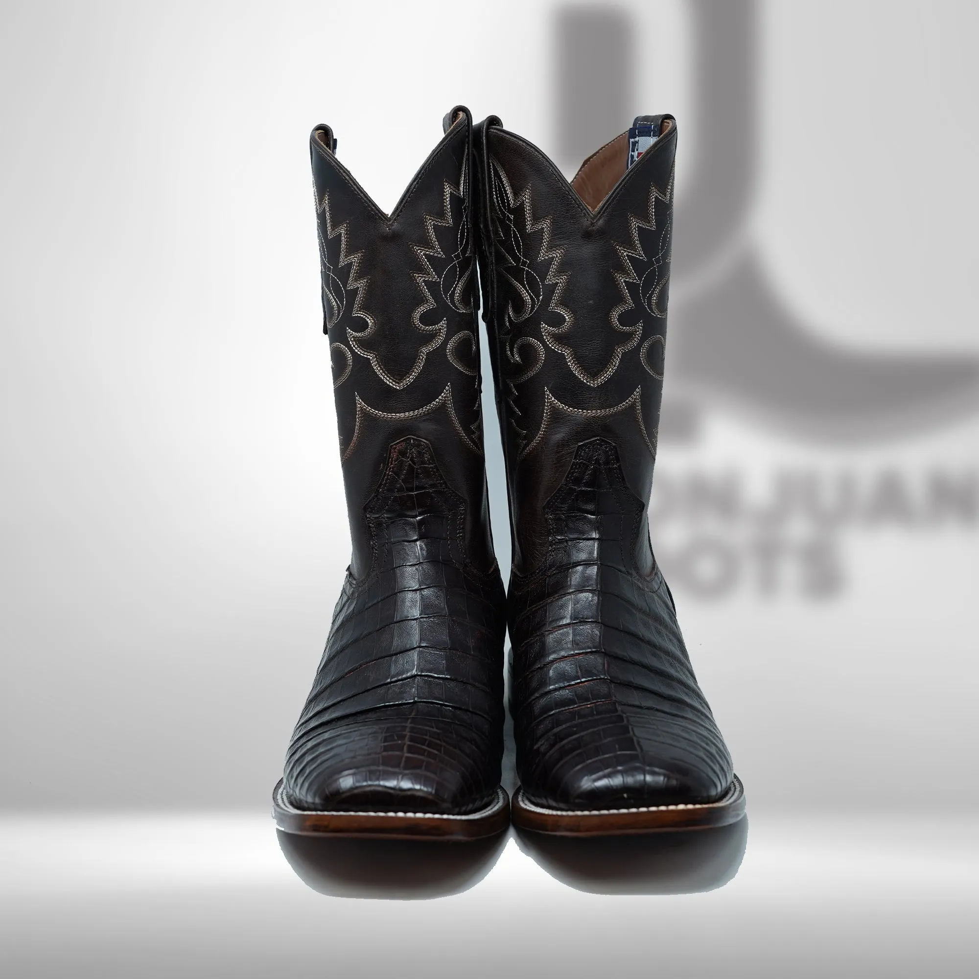 DJ2006 | Don Juan Boots Men's Caiman Belly Chocolate H Toe P