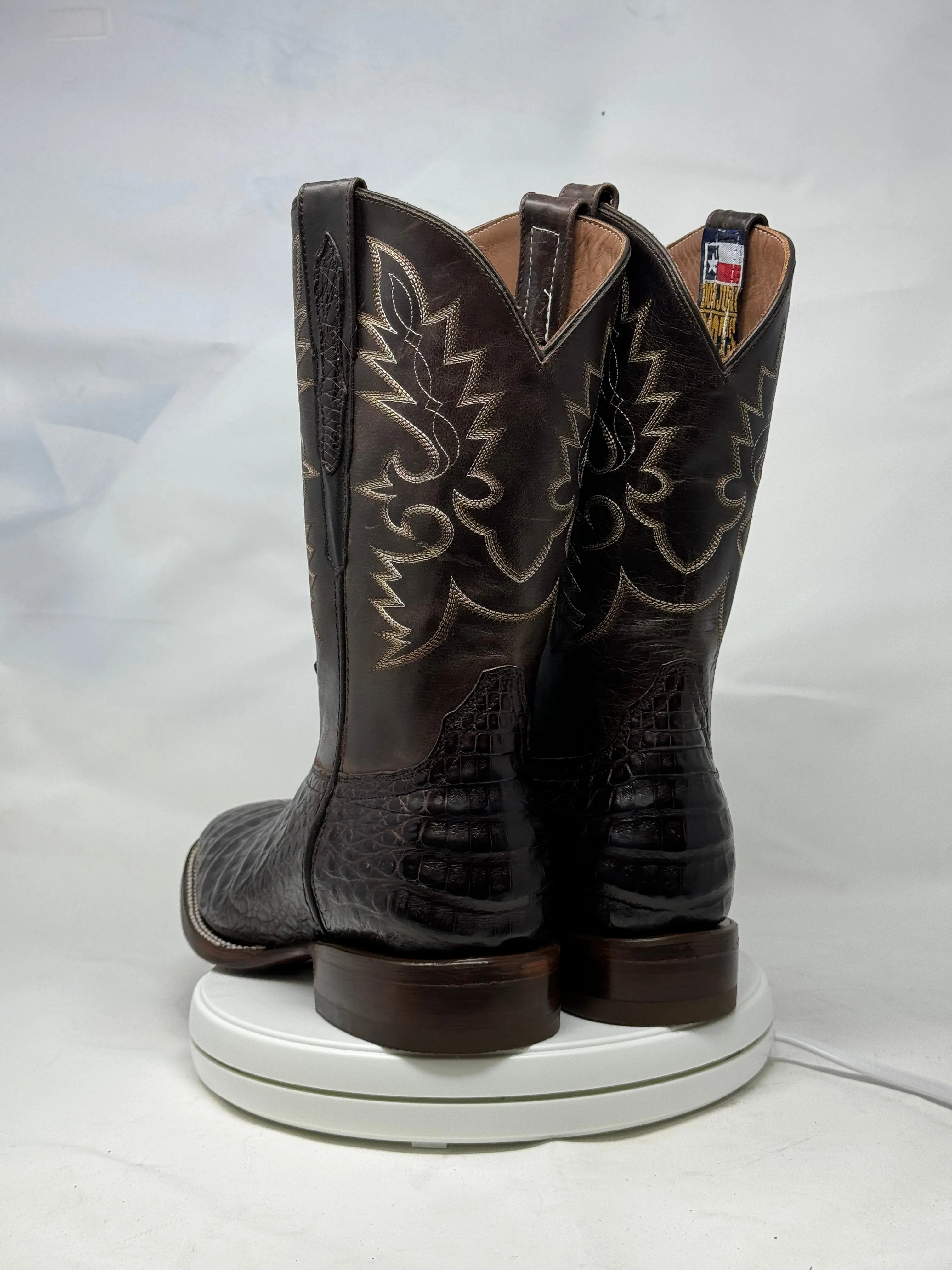 DJ2006 | Don Juan Boots Men's Caiman Belly Chocolate H Toe P