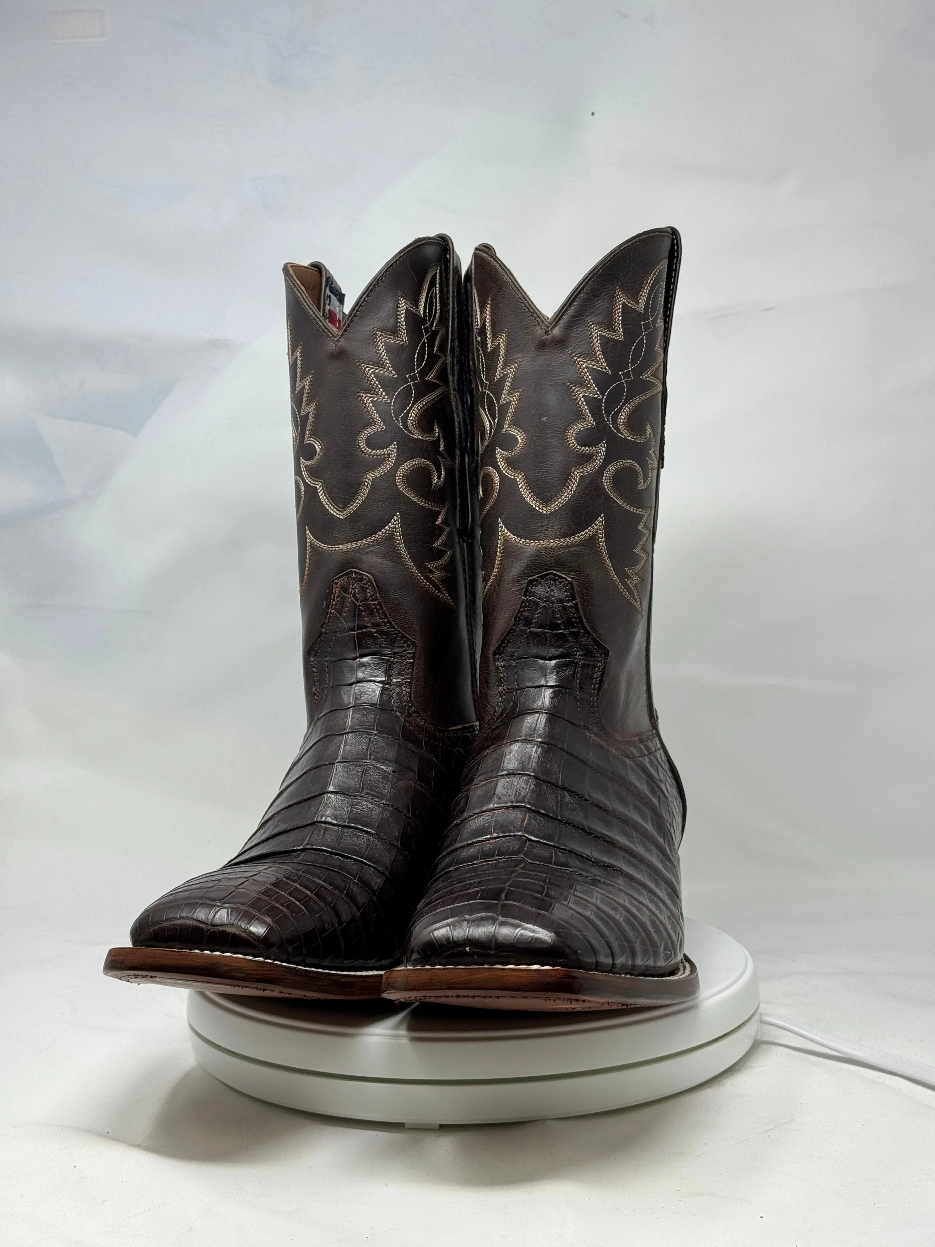 DJ2006 | Don Juan Boots Men's Caiman Belly Chocolate H Toe P