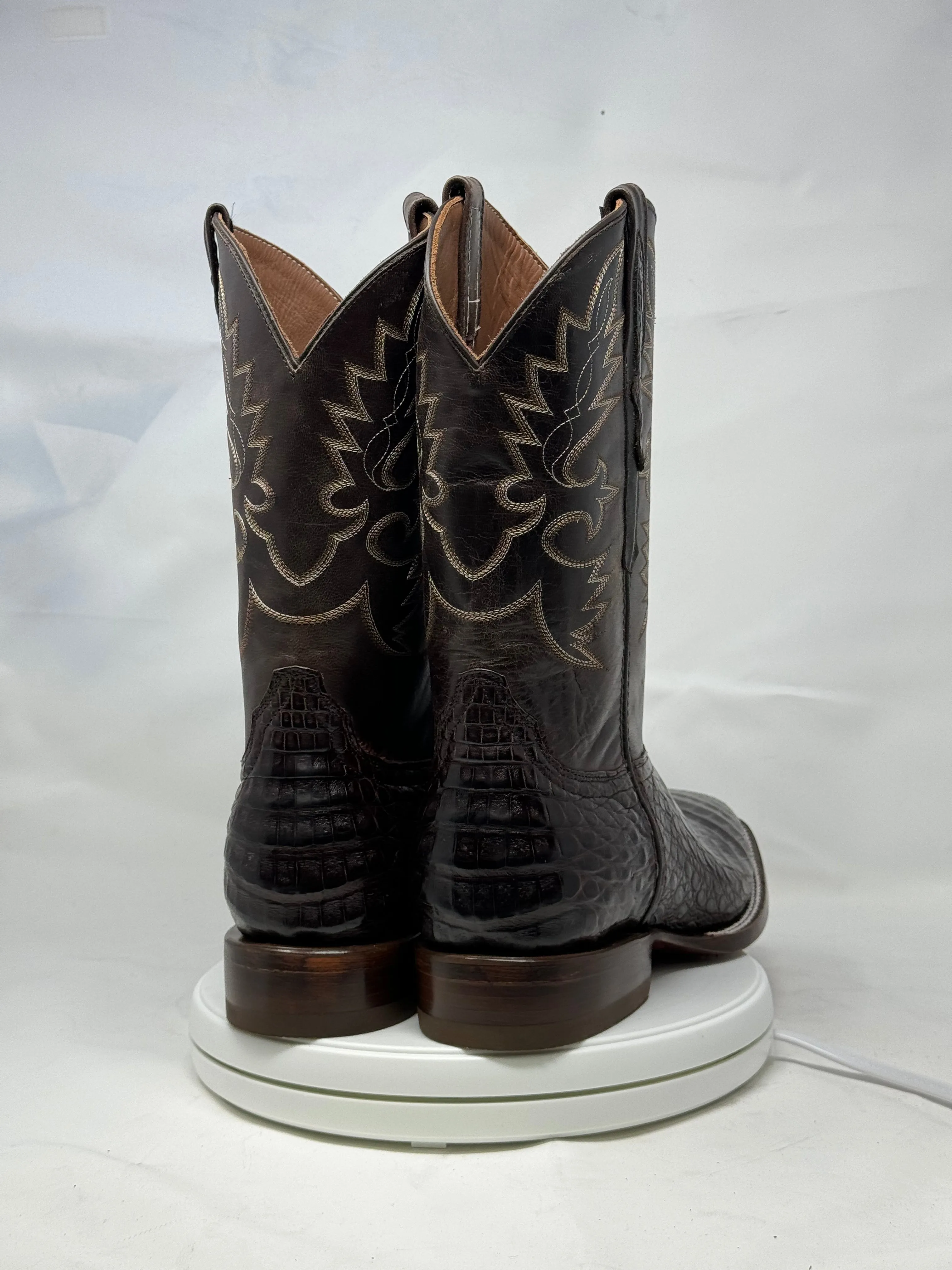 DJ2006 | Don Juan Boots Men's Caiman Belly Chocolate H Toe P
