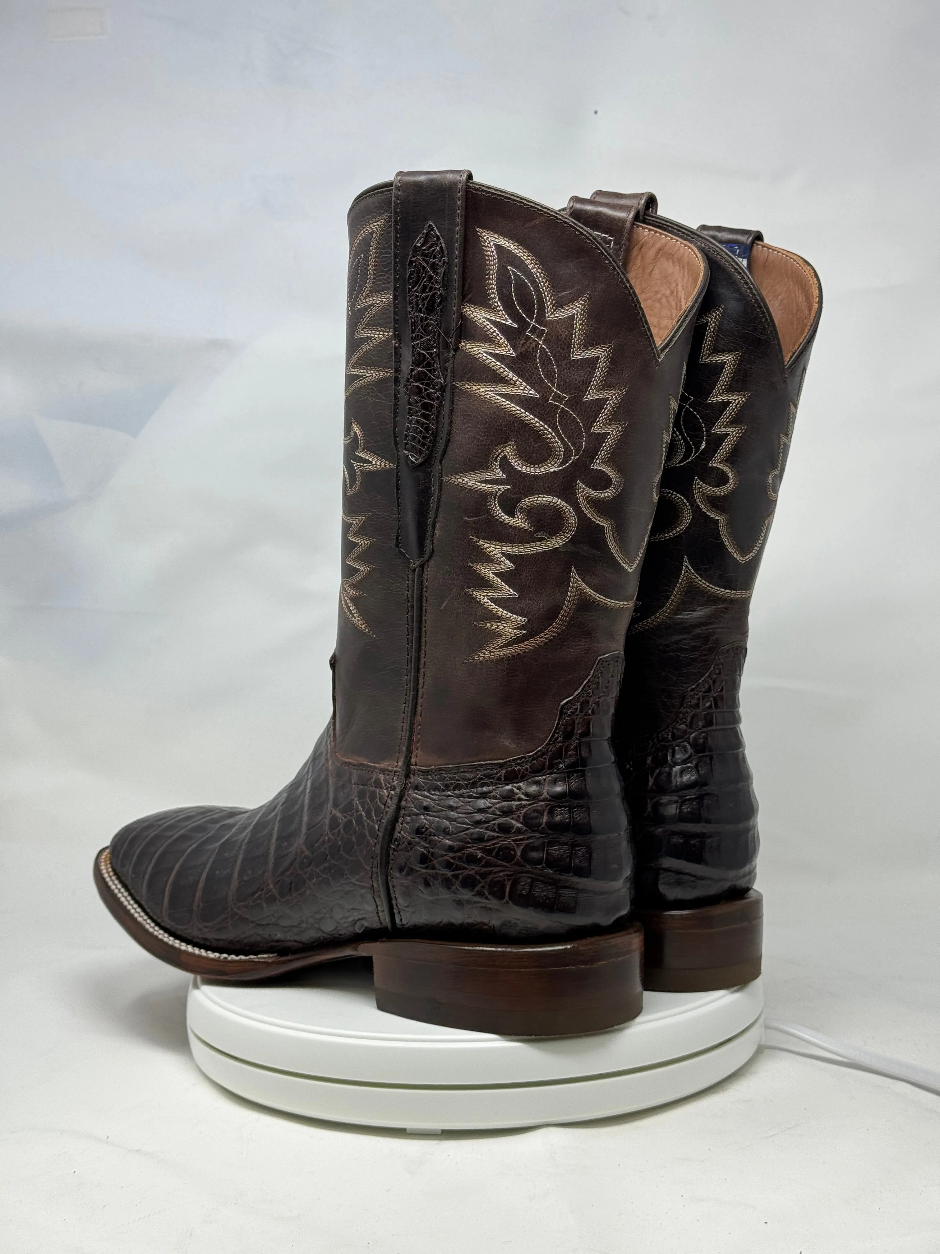 DJ2006 | Don Juan Boots Men's Caiman Belly Chocolate H Toe P