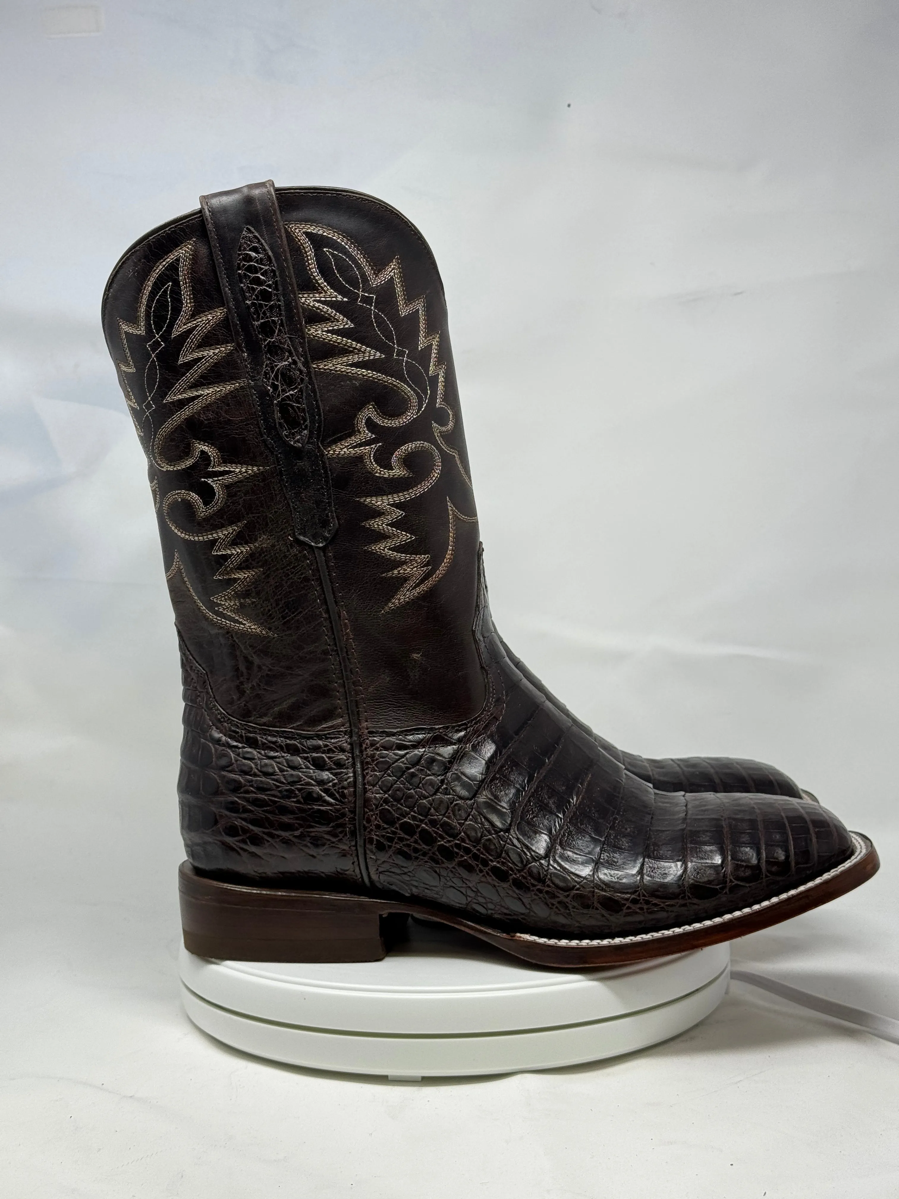 DJ2006 | Don Juan Boots Men's Caiman Belly Chocolate H Toe P