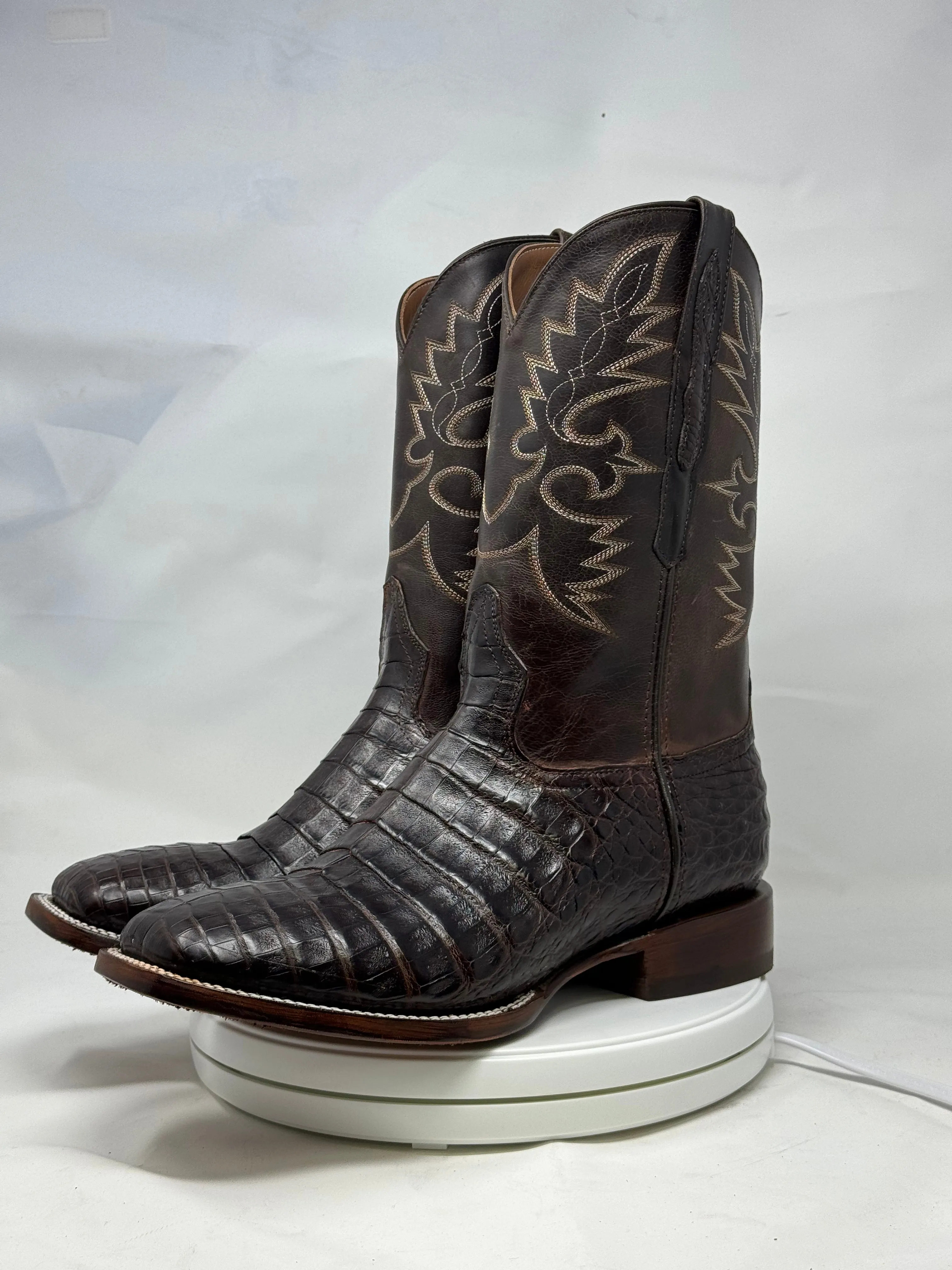 DJ2006 | Don Juan Boots Men's Caiman Belly Chocolate H Toe P