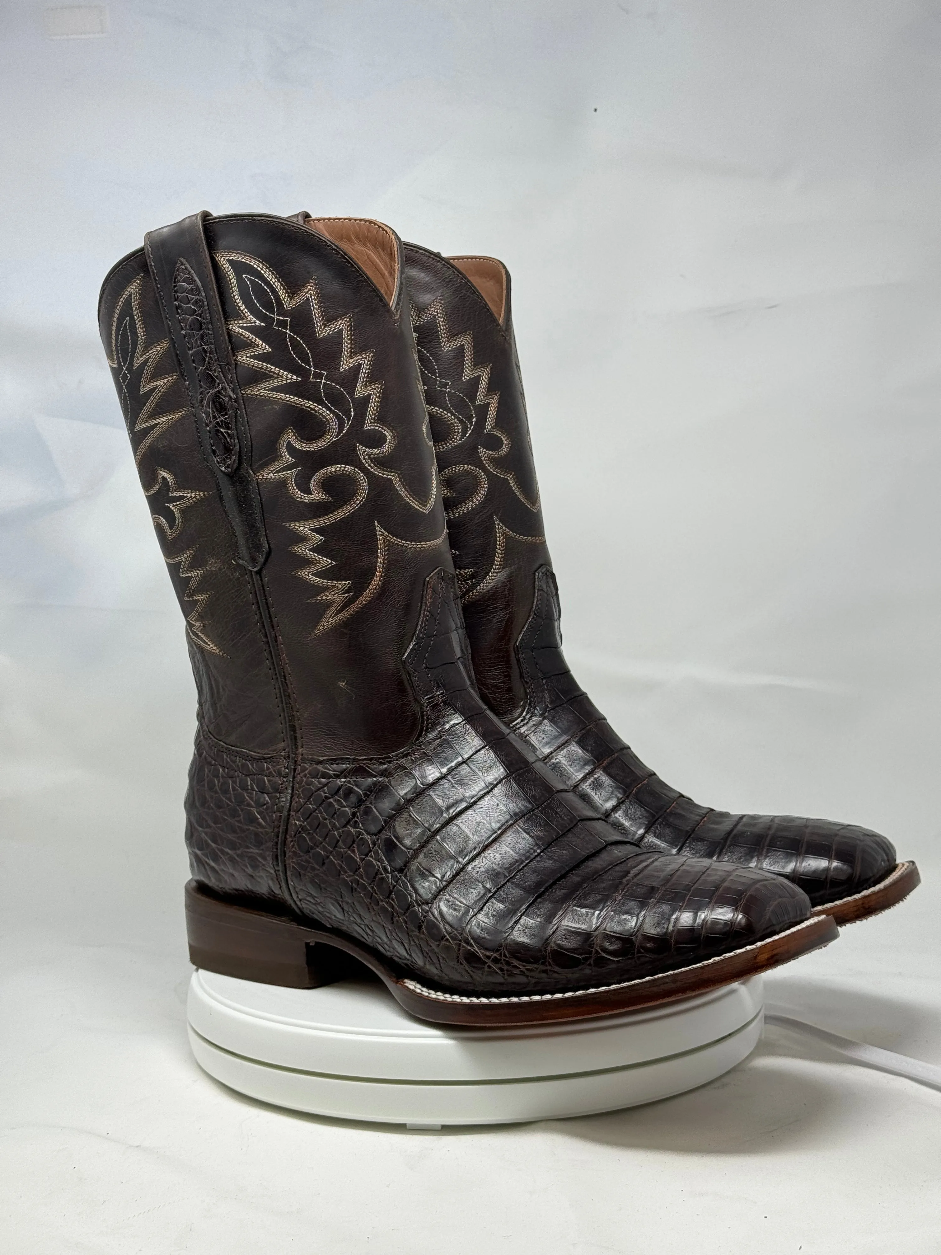 DJ2006 | Don Juan Boots Men's Caiman Belly Chocolate H Toe P