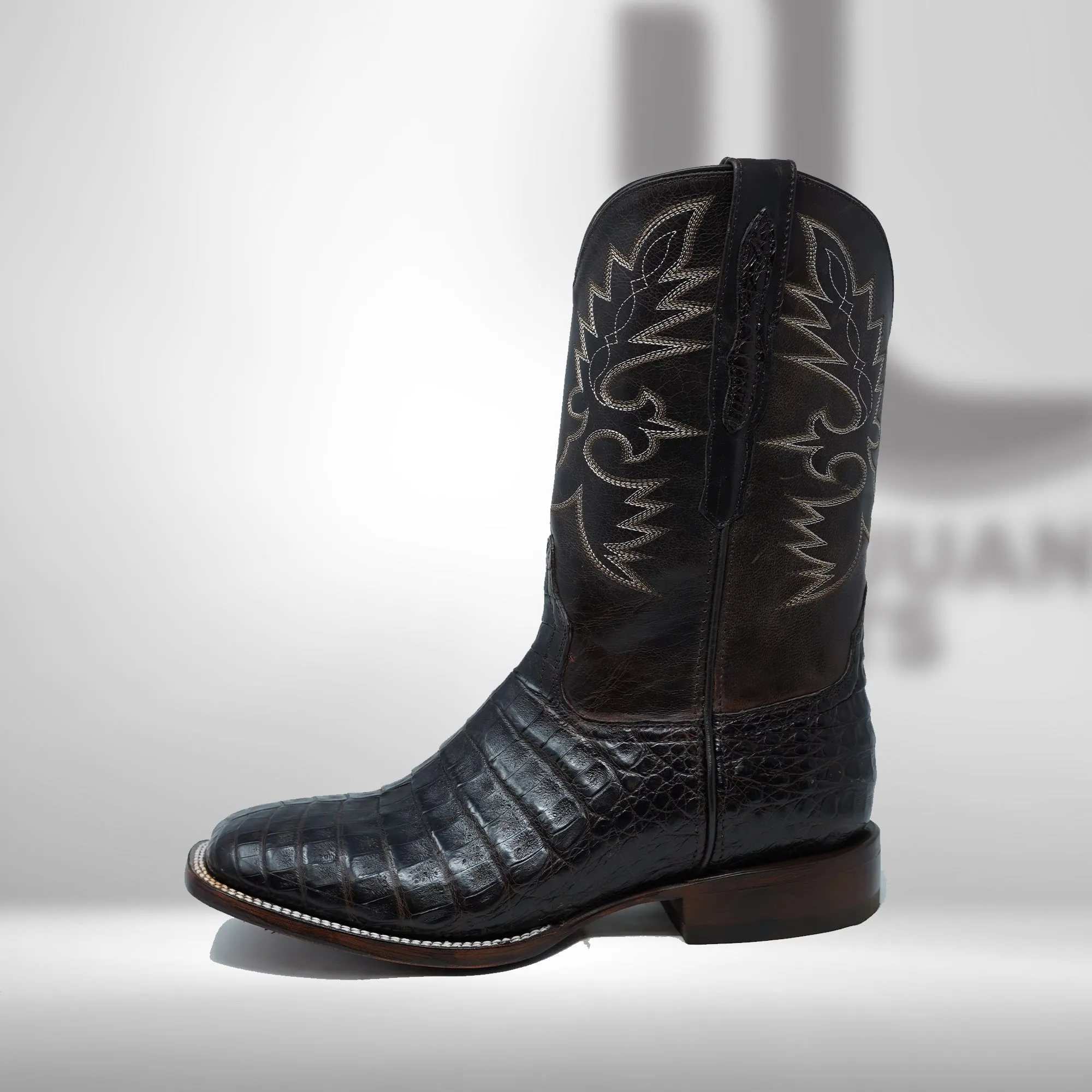 DJ2006 | Don Juan Boots Men's Caiman Belly Chocolate H Toe P