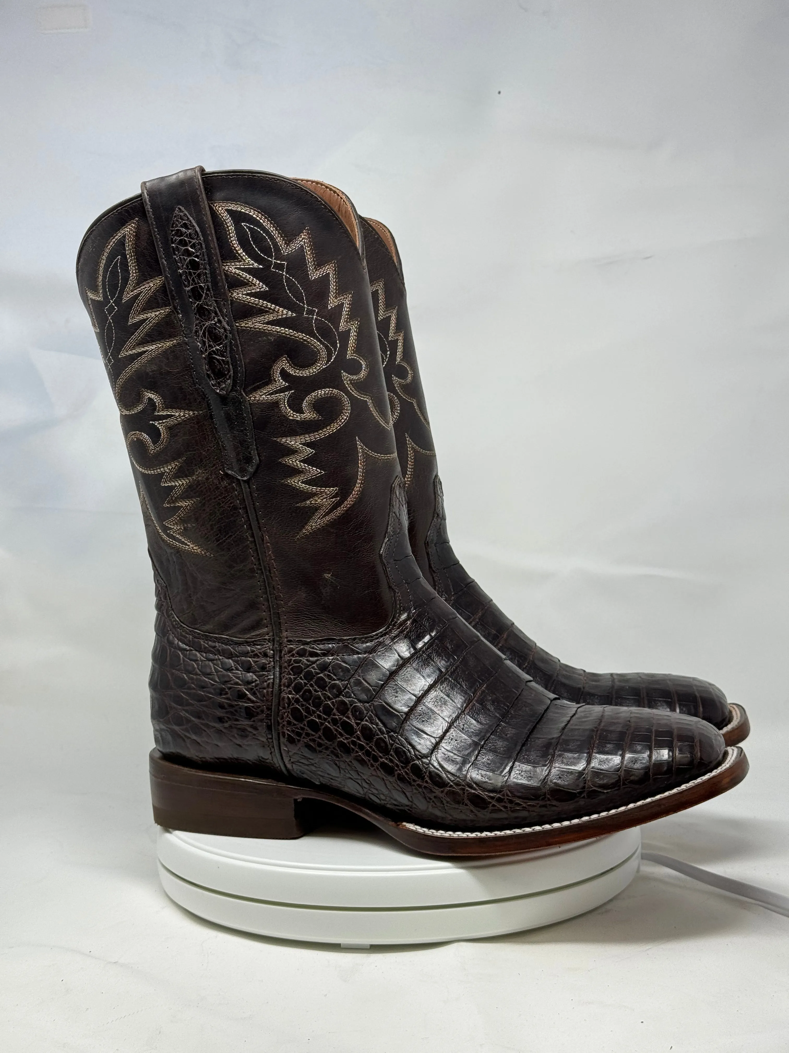 DJ2006 | Don Juan Boots Men's Caiman Belly Chocolate H Toe P