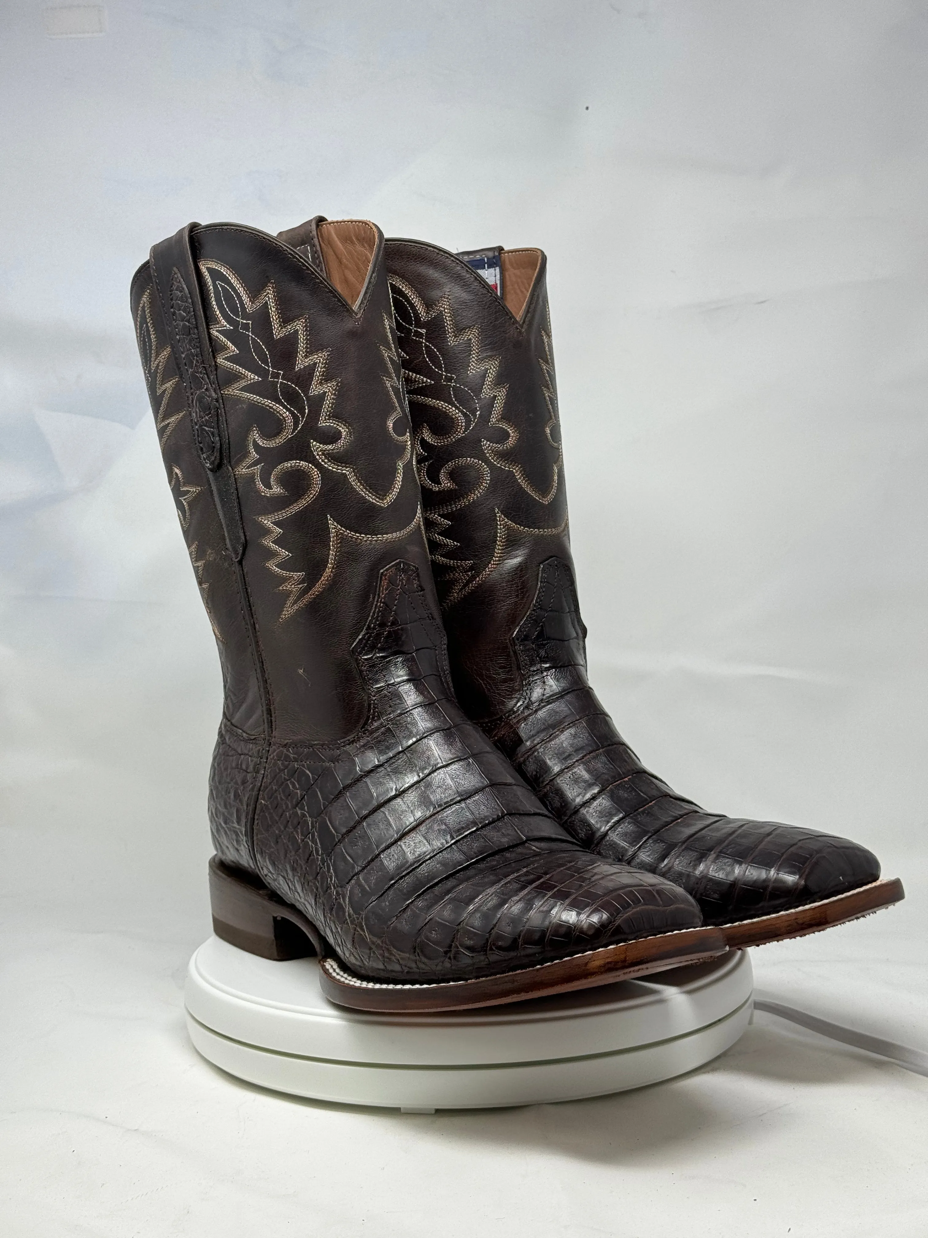 DJ2006 | Don Juan Boots Men's Caiman Belly Chocolate H Toe P