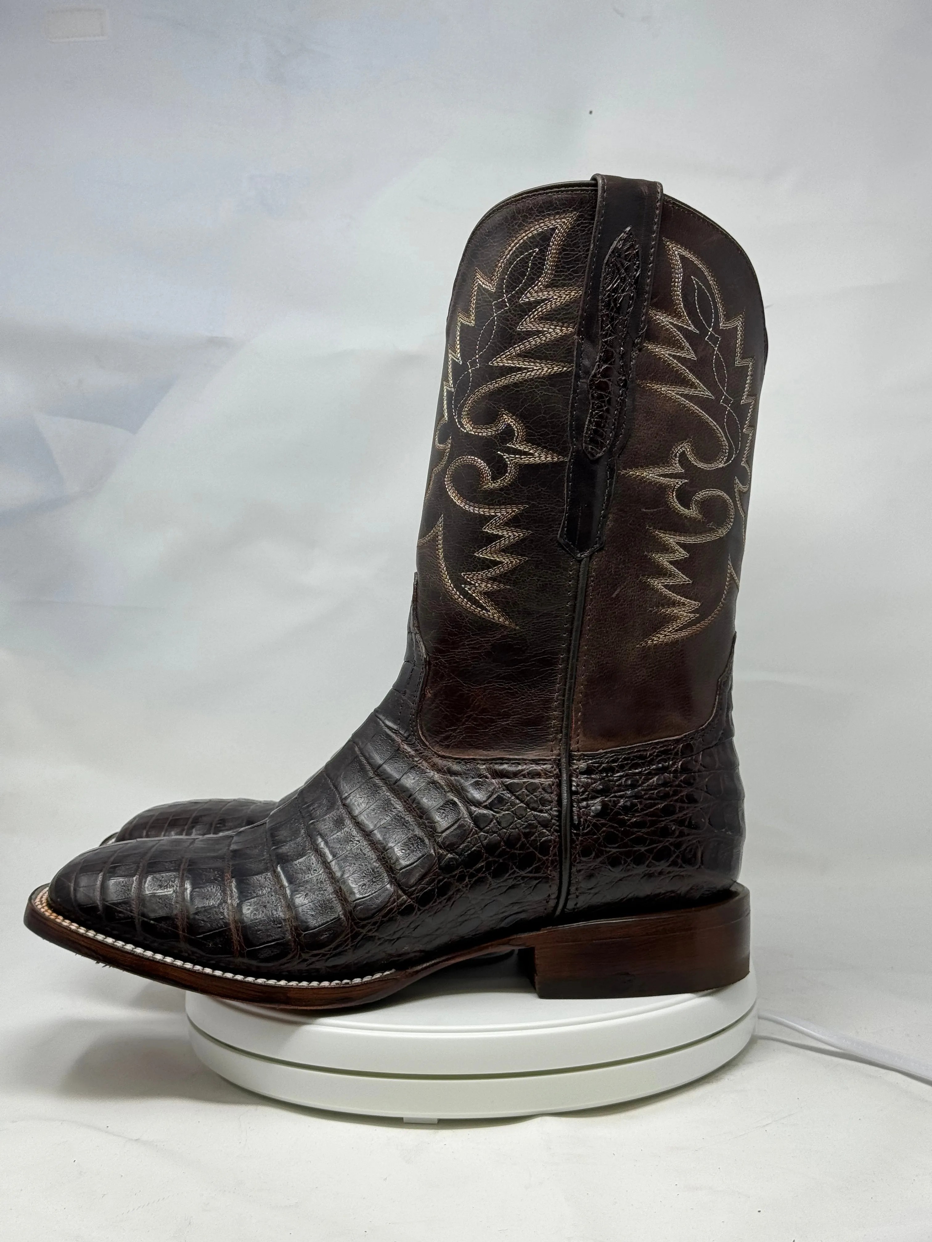 DJ2006 | Don Juan Boots Men's Caiman Belly Chocolate H Toe P