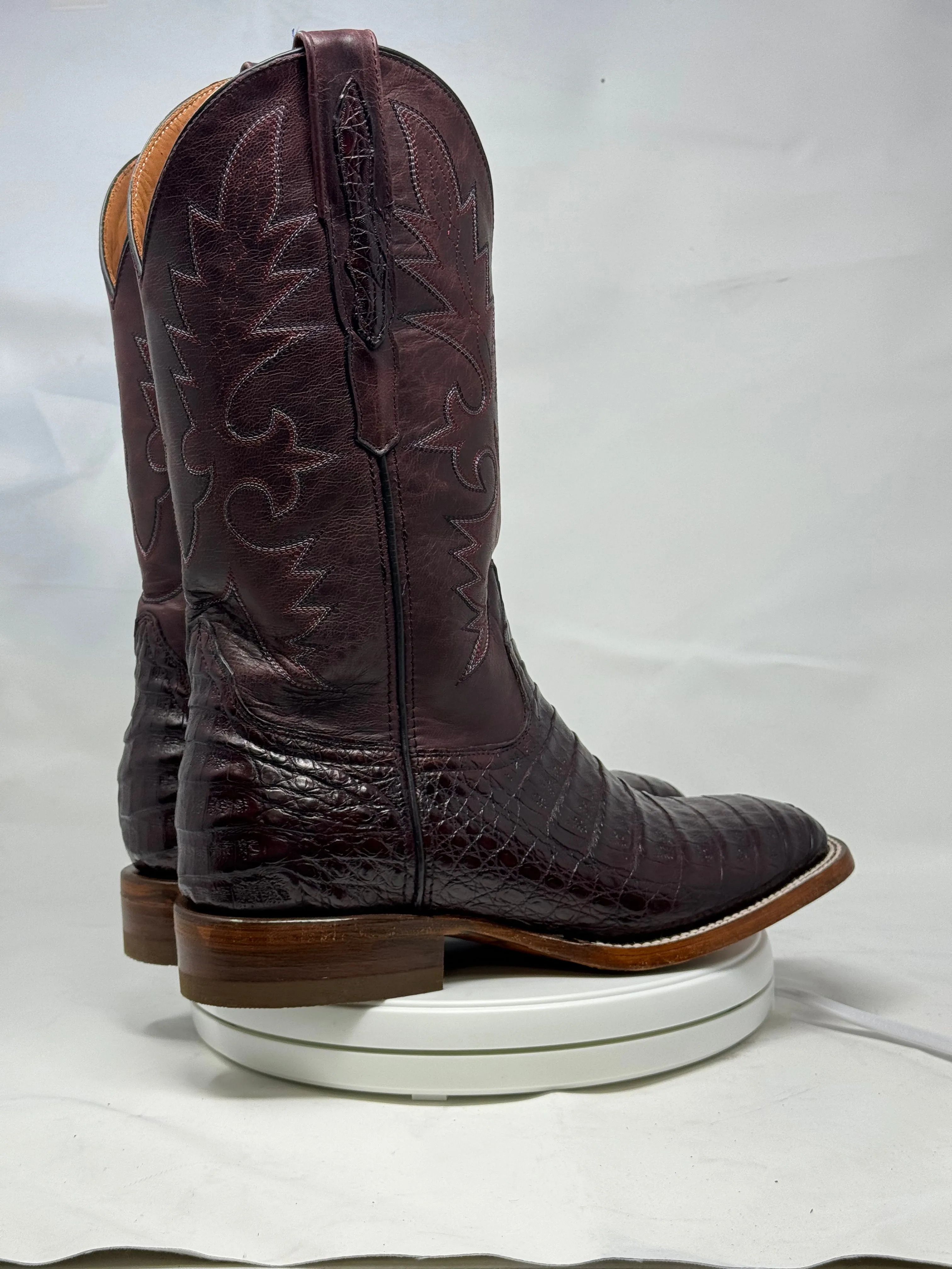 DJ2029 | Don Juan Boots Men's Caiman Belly Black Cherry H Toe