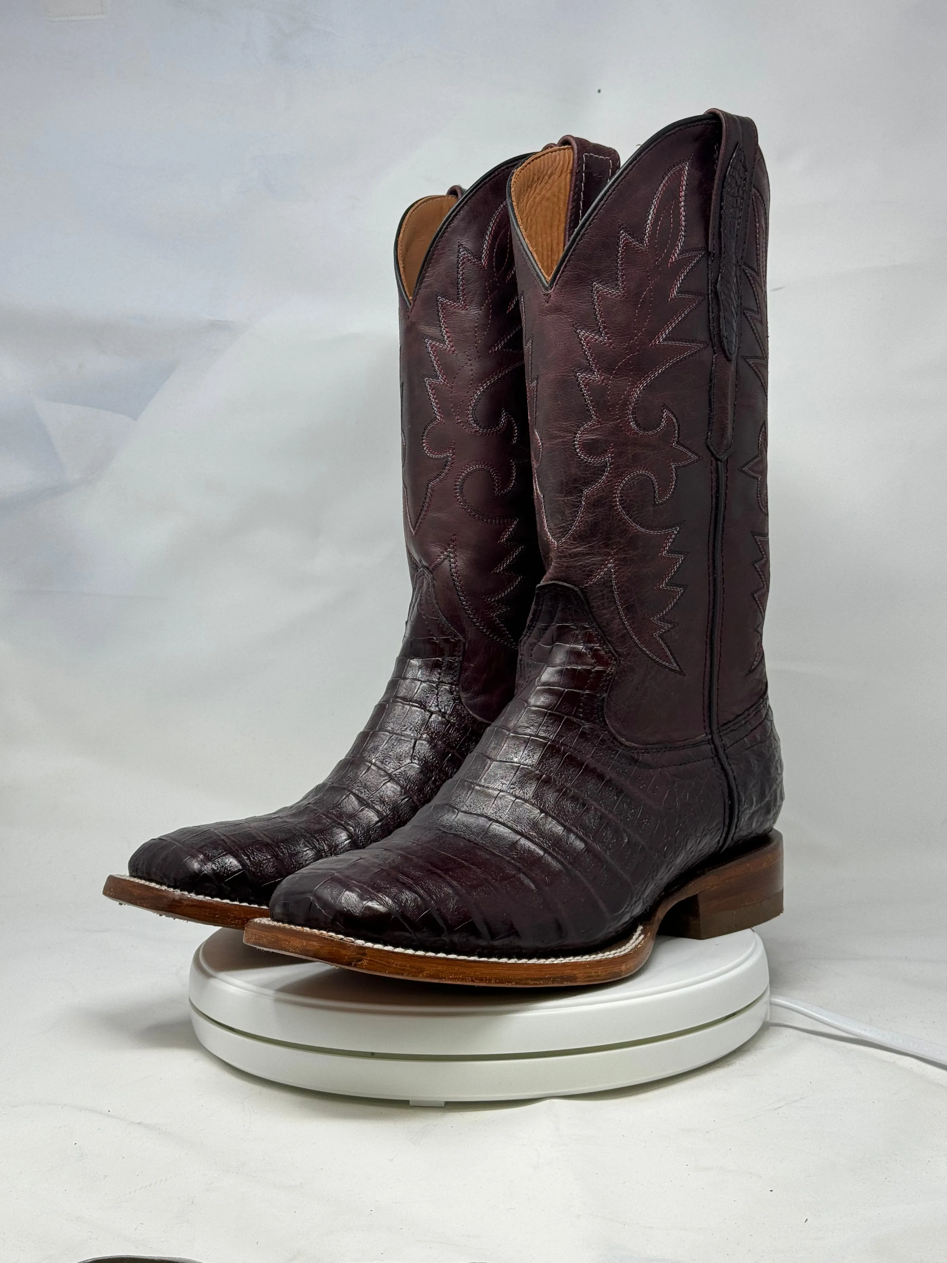 DJ2029 | Don Juan Boots Men's Caiman Belly Black Cherry H Toe