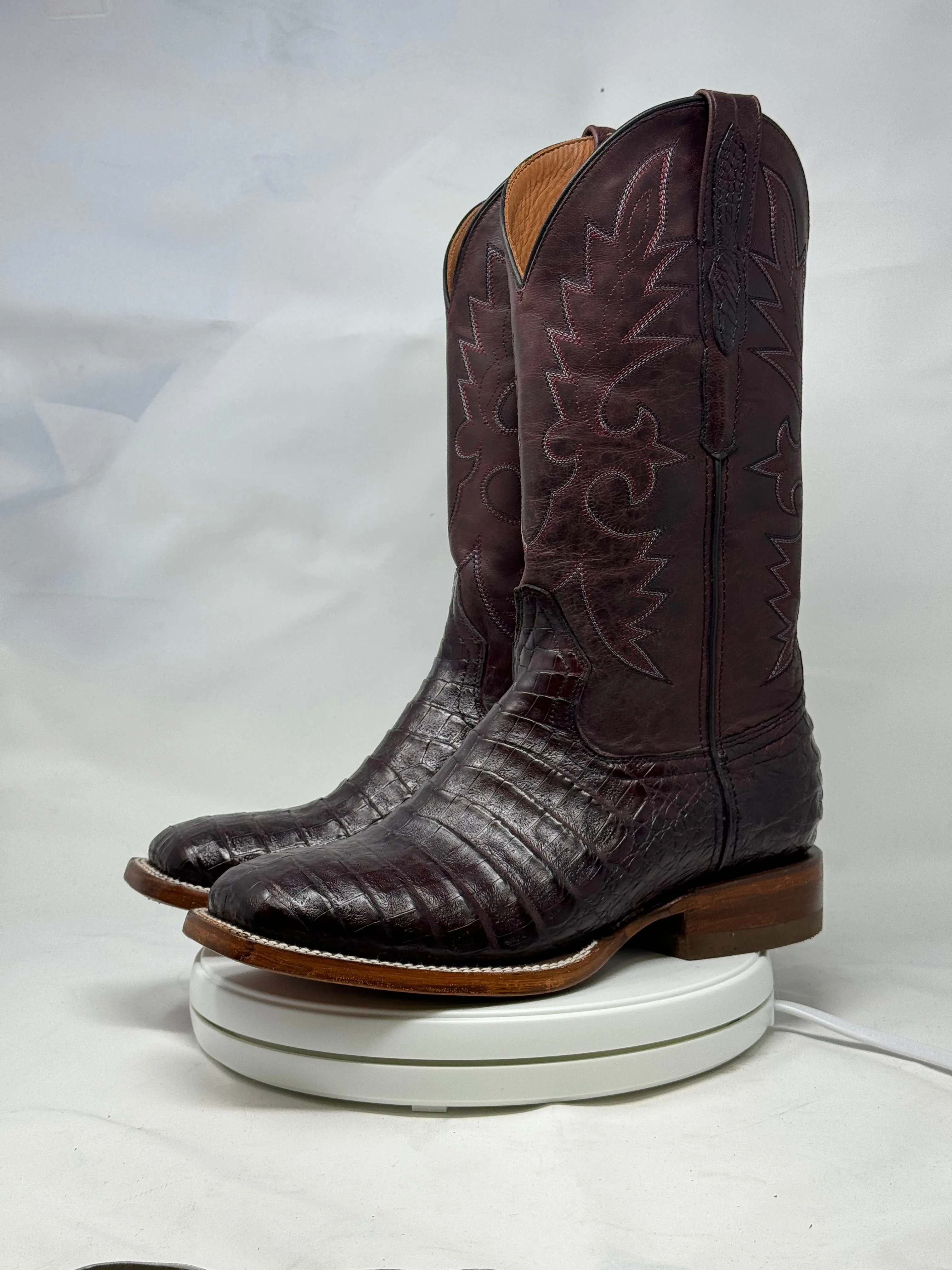 DJ2029 | Don Juan Boots Men's Caiman Belly Black Cherry H Toe