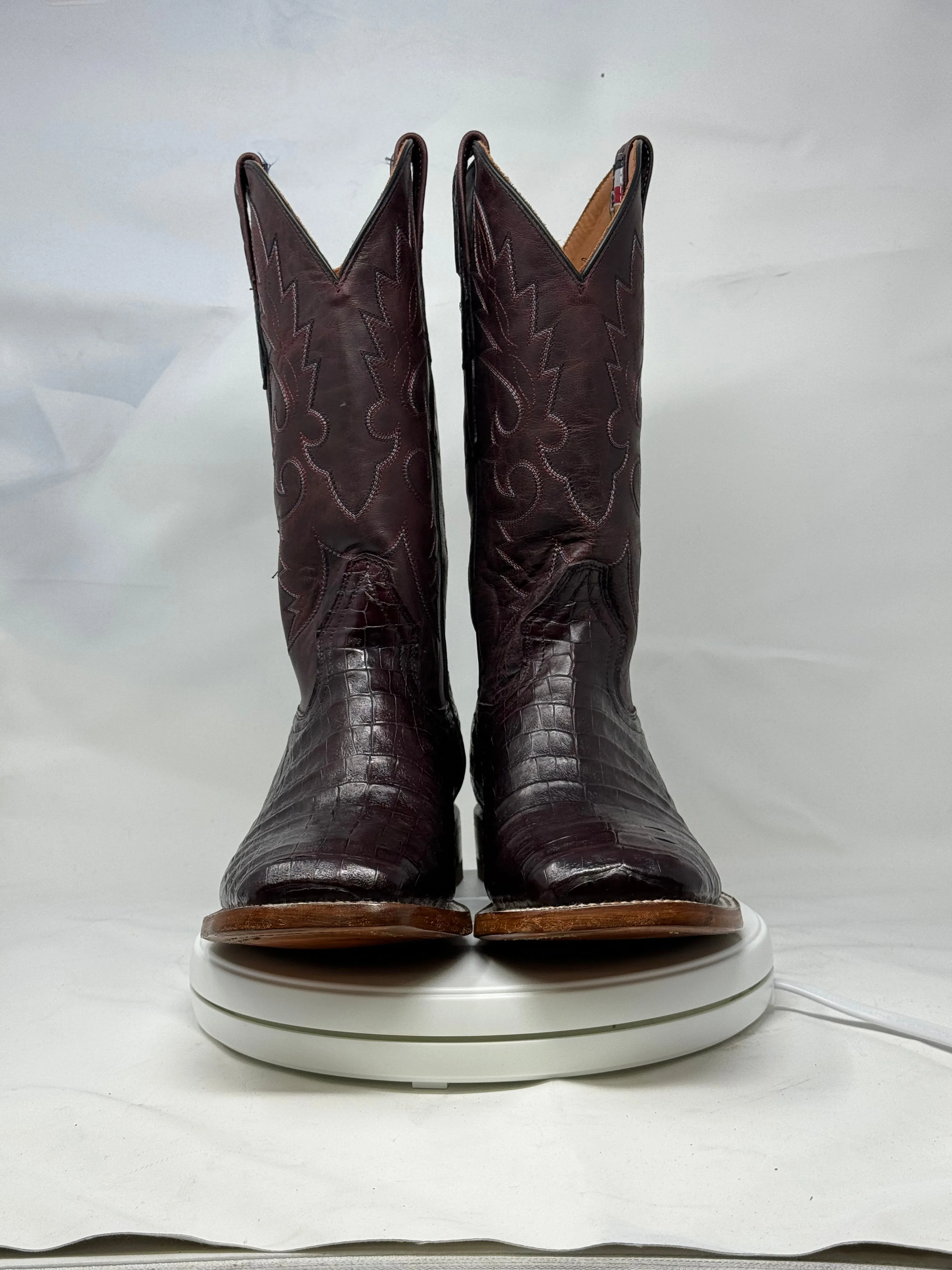 DJ2029 | Don Juan Boots Men's Caiman Belly Black Cherry H Toe