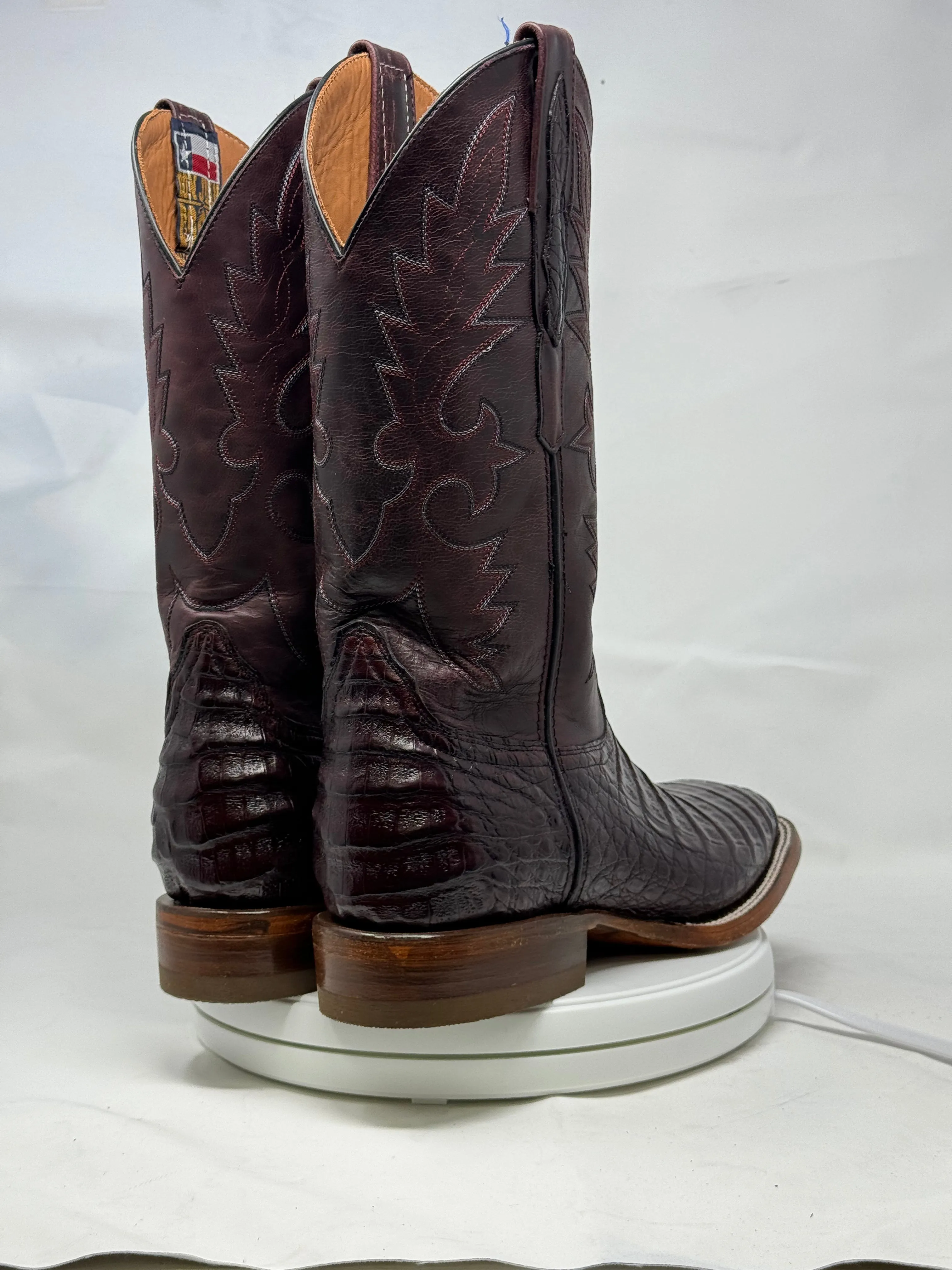 DJ2029 | Don Juan Boots Men's Caiman Belly Black Cherry H Toe