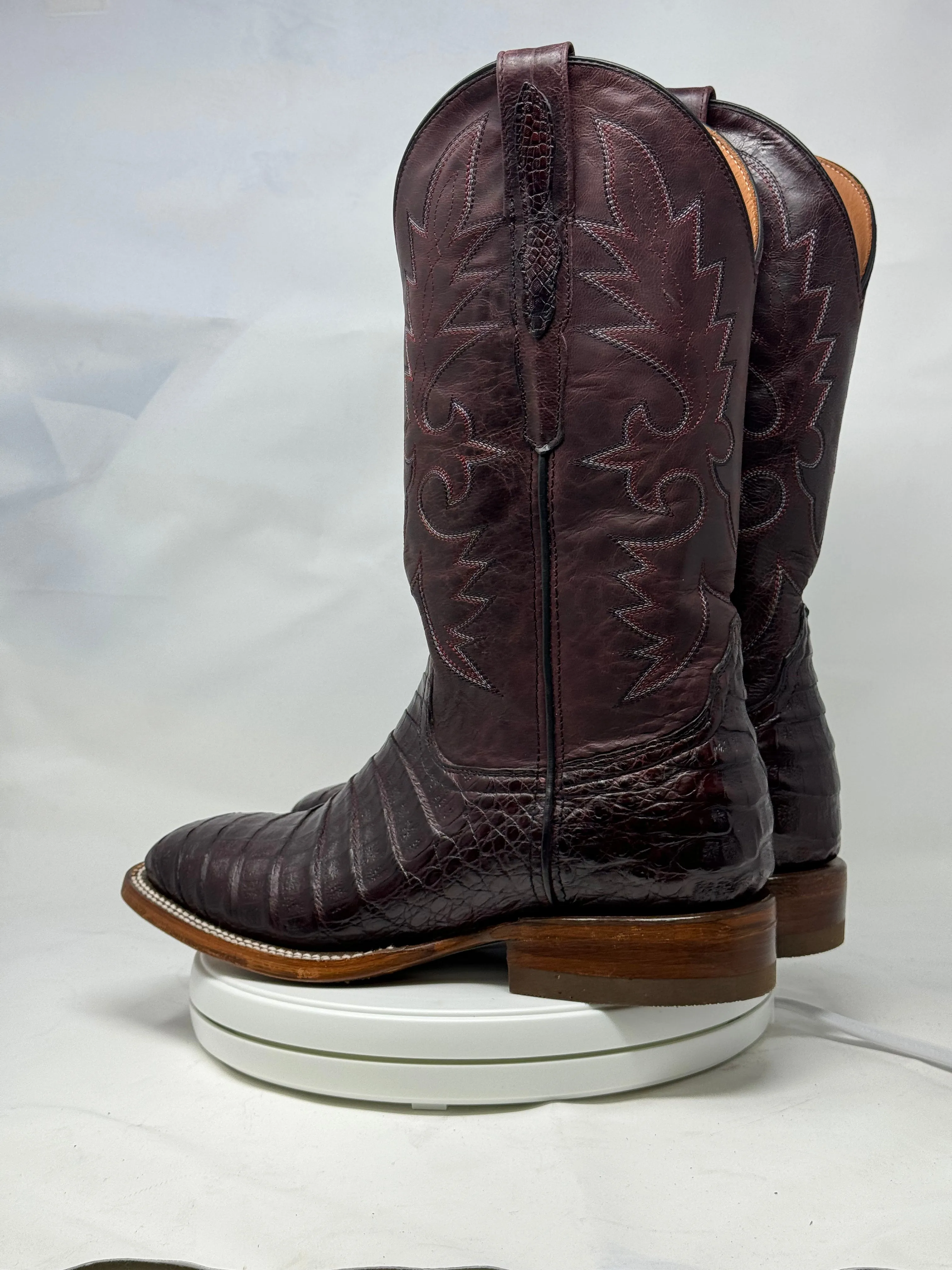 DJ2029 | Don Juan Boots Men's Caiman Belly Black Cherry H Toe