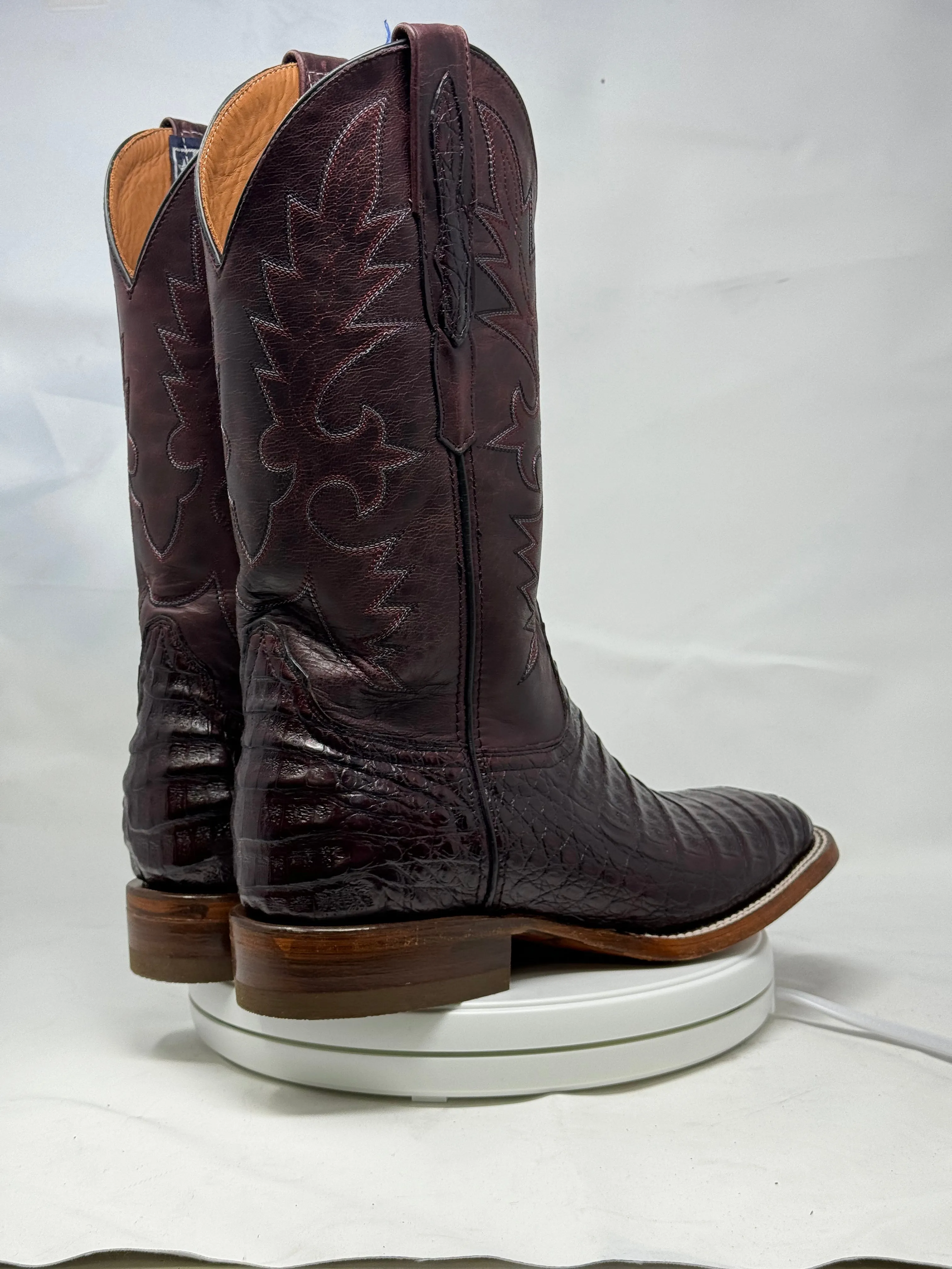 DJ2029 | Don Juan Boots Men's Caiman Belly Black Cherry H Toe